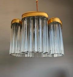 Amazing 1970s Italian Modern Pia Guidetti Crippa, Lumi Clear Glass Chandelier