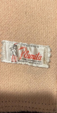 Amazing 1970s Plumita Mexican Cactus Themed Wool Velvet Tan Brown 70s Cape