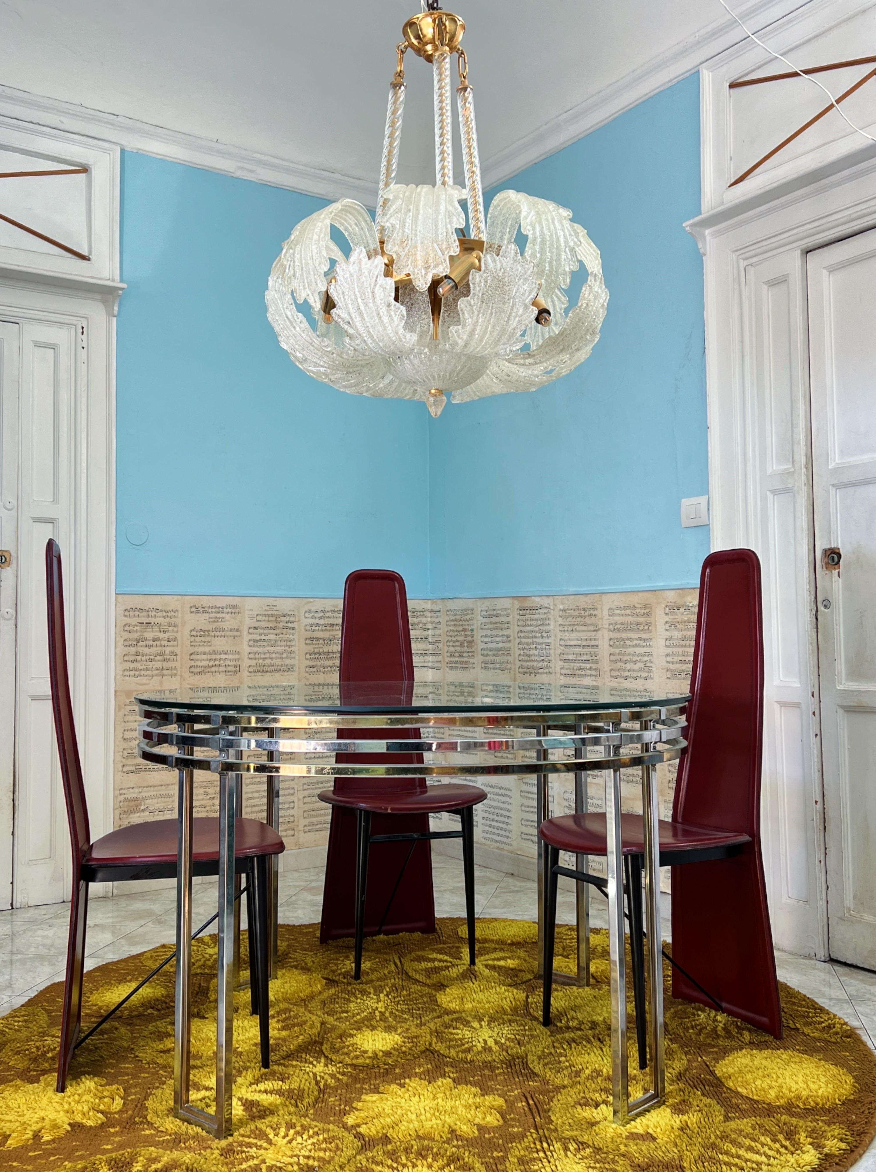 Amazing 1980s Murano Glass Chandelier by Barovier & Toso For Sale 9