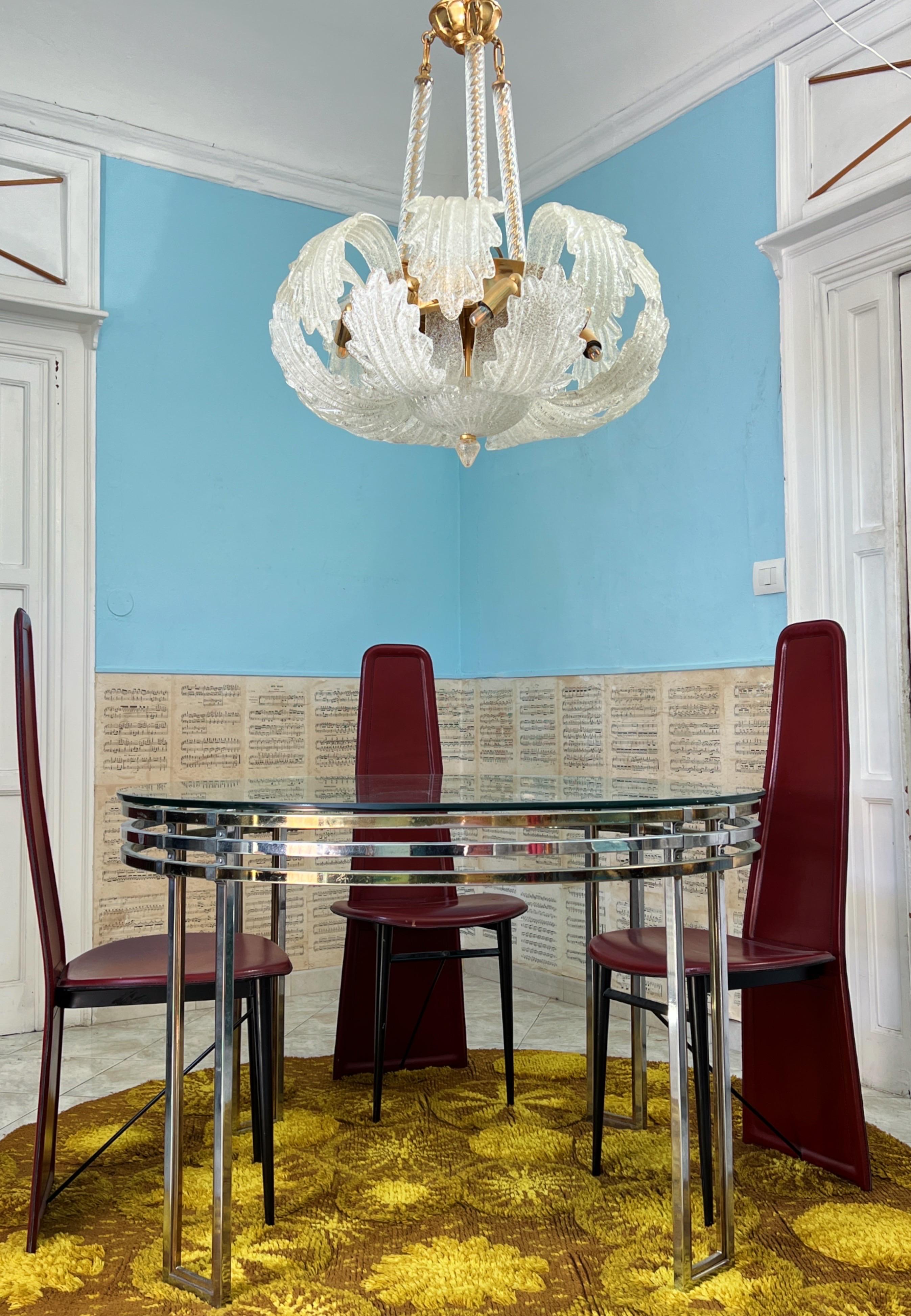 Amazing 1980s Murano Glass Chandelier by Barovier & Toso For Sale 2