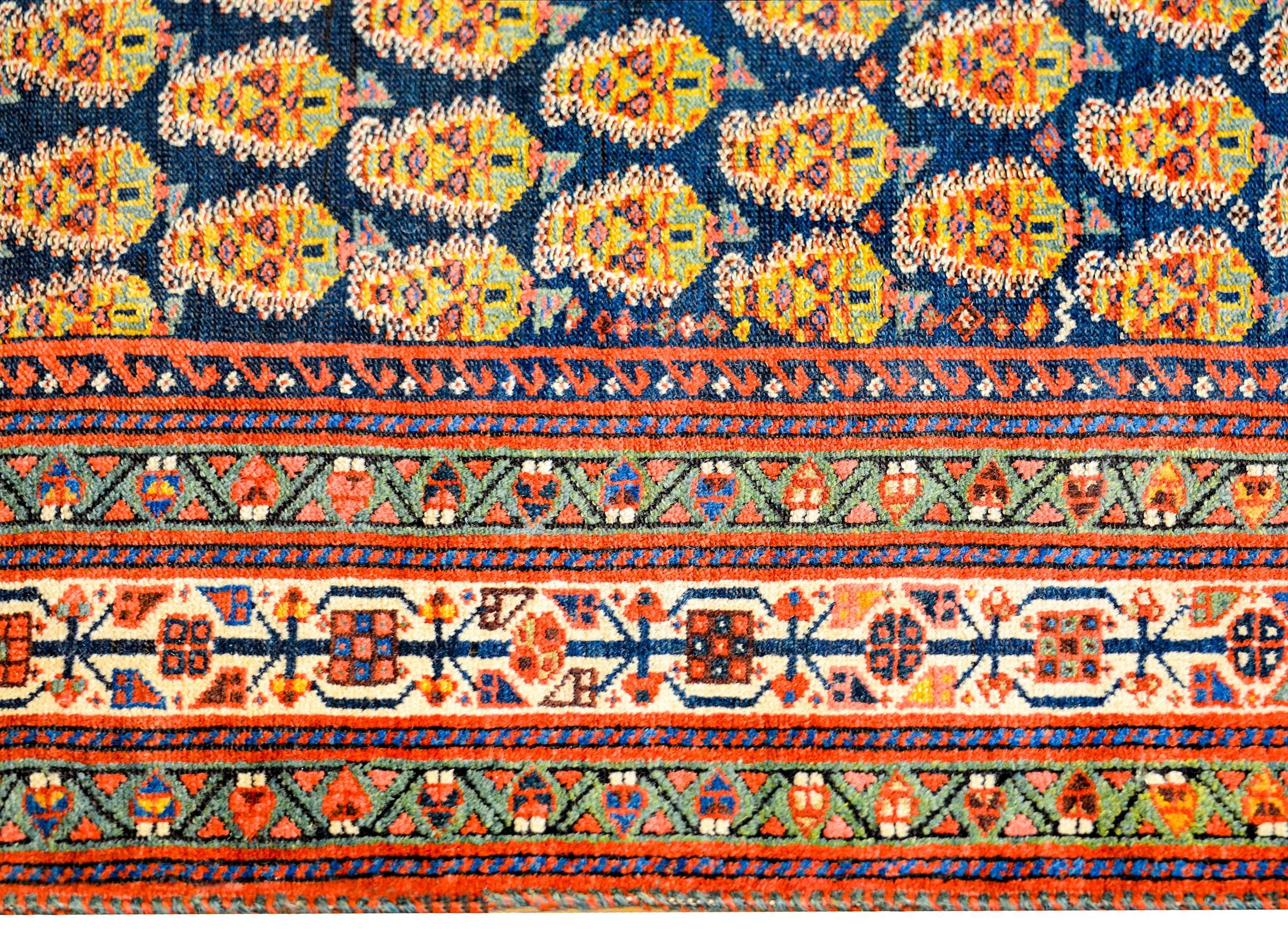 Amazing 19th Century Afshar Runner In Good Condition For Sale In Chicago, IL