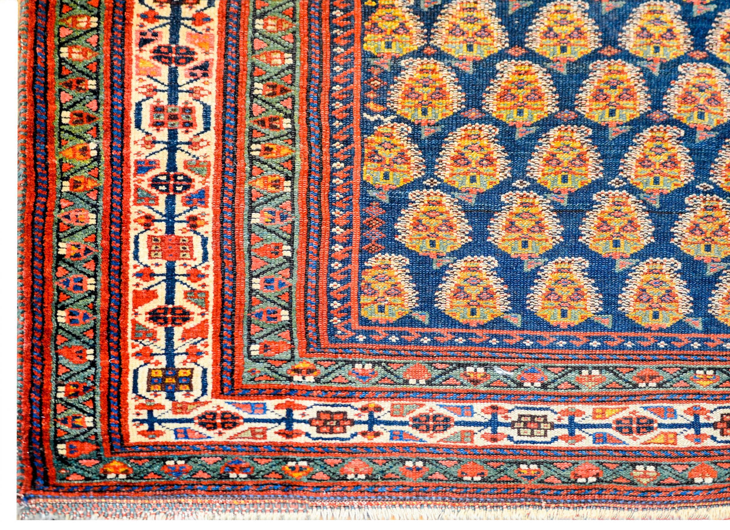 Late 19th Century Amazing 19th Century Afshar Runner For Sale