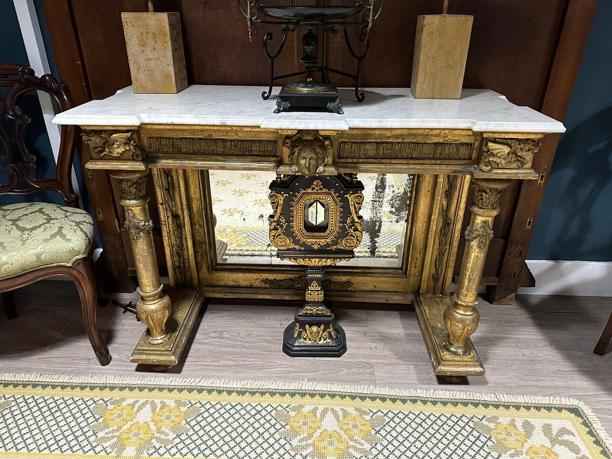 Etonnante console du 19ème siècle Empire Napoléon III en vente 11
