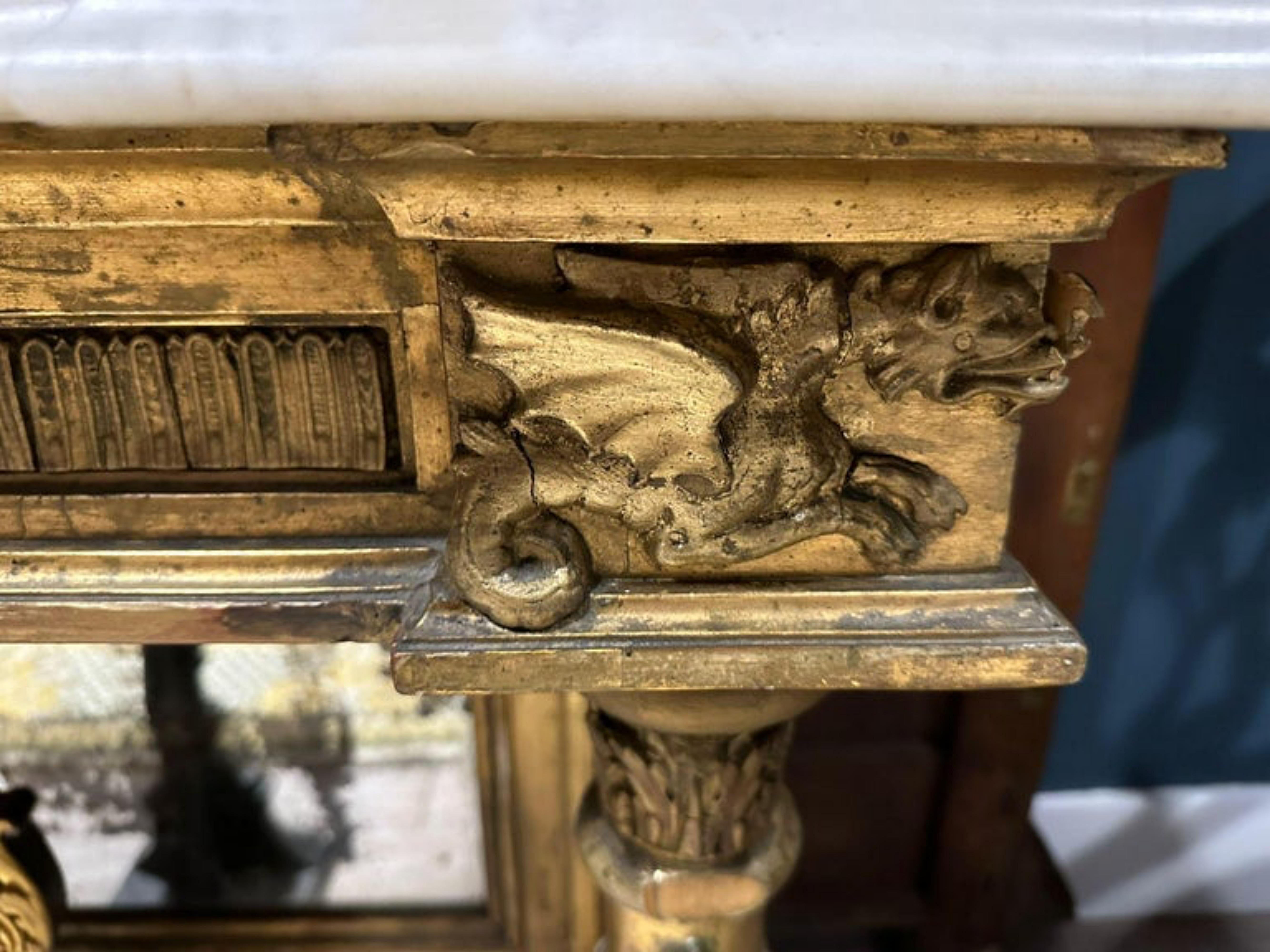 Amazing 19th Century Important Console Empire Napoleon III In Good Condition In Madrid, ES