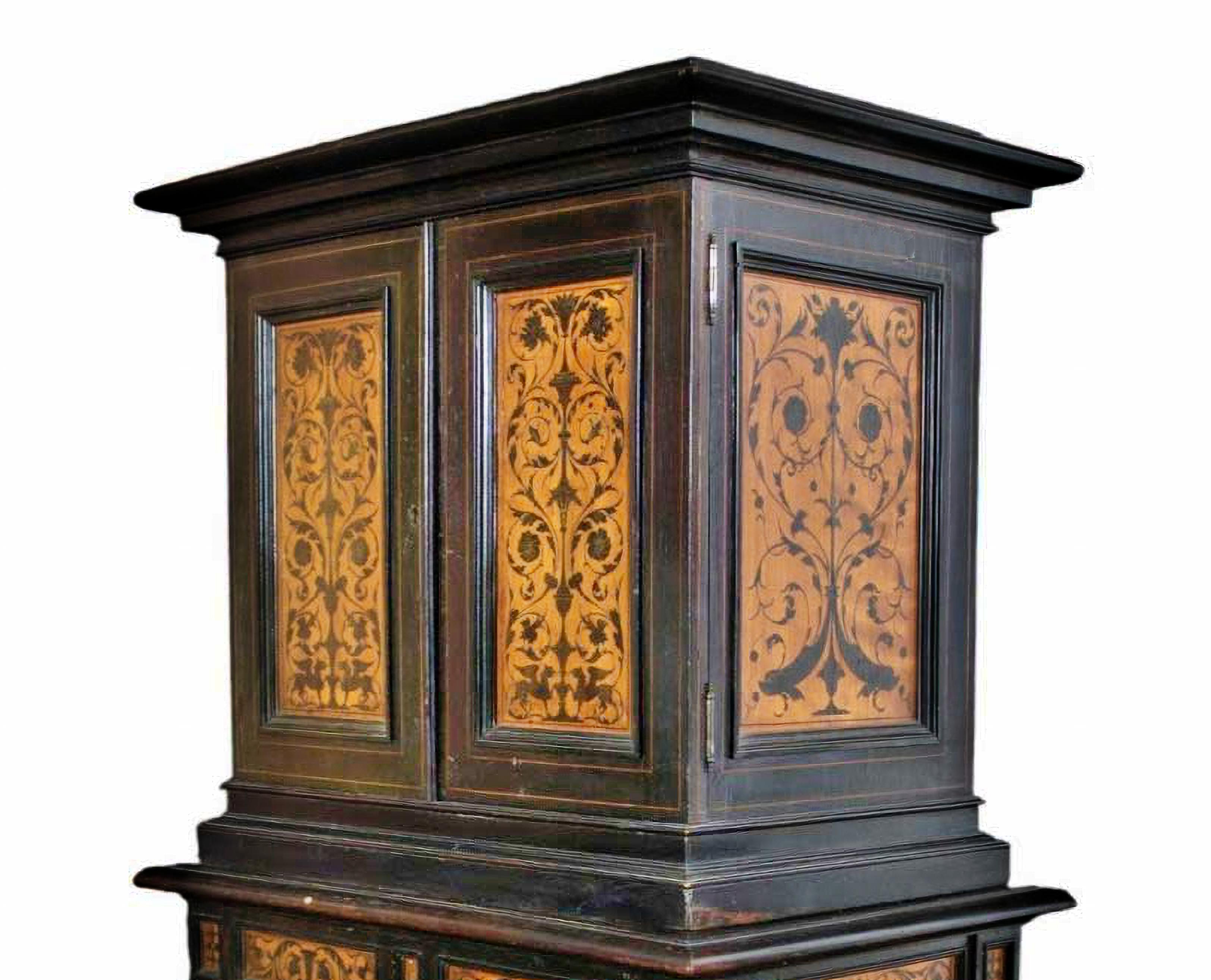 Incroyable armoire italienne du 19ème siècle - État d'origine Bon état - En vente à Madrid, ES