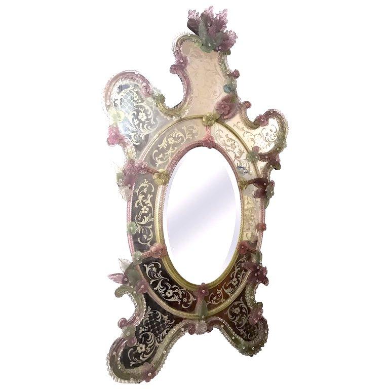 Amazing 19th Century Venetian Mirror, Murano, 1870 3