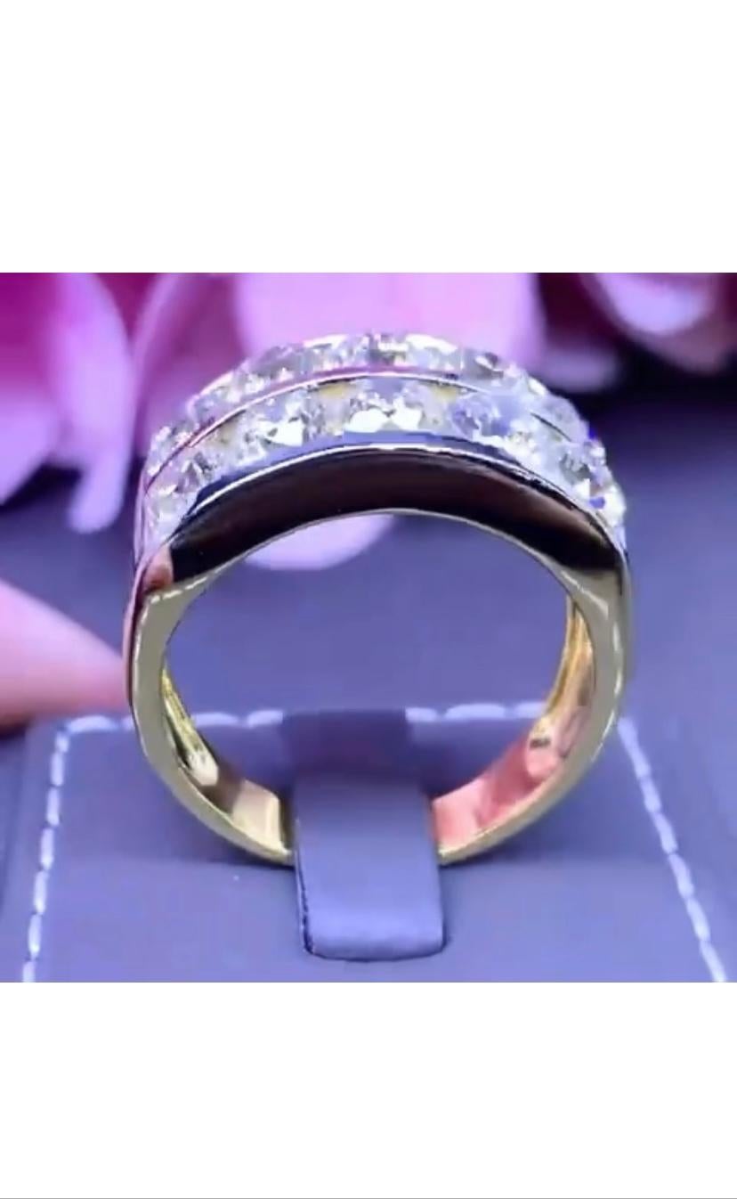 Taille ronde Bracelet en or 18 carats certifié 3,00 carats de diamants naturels  en vente