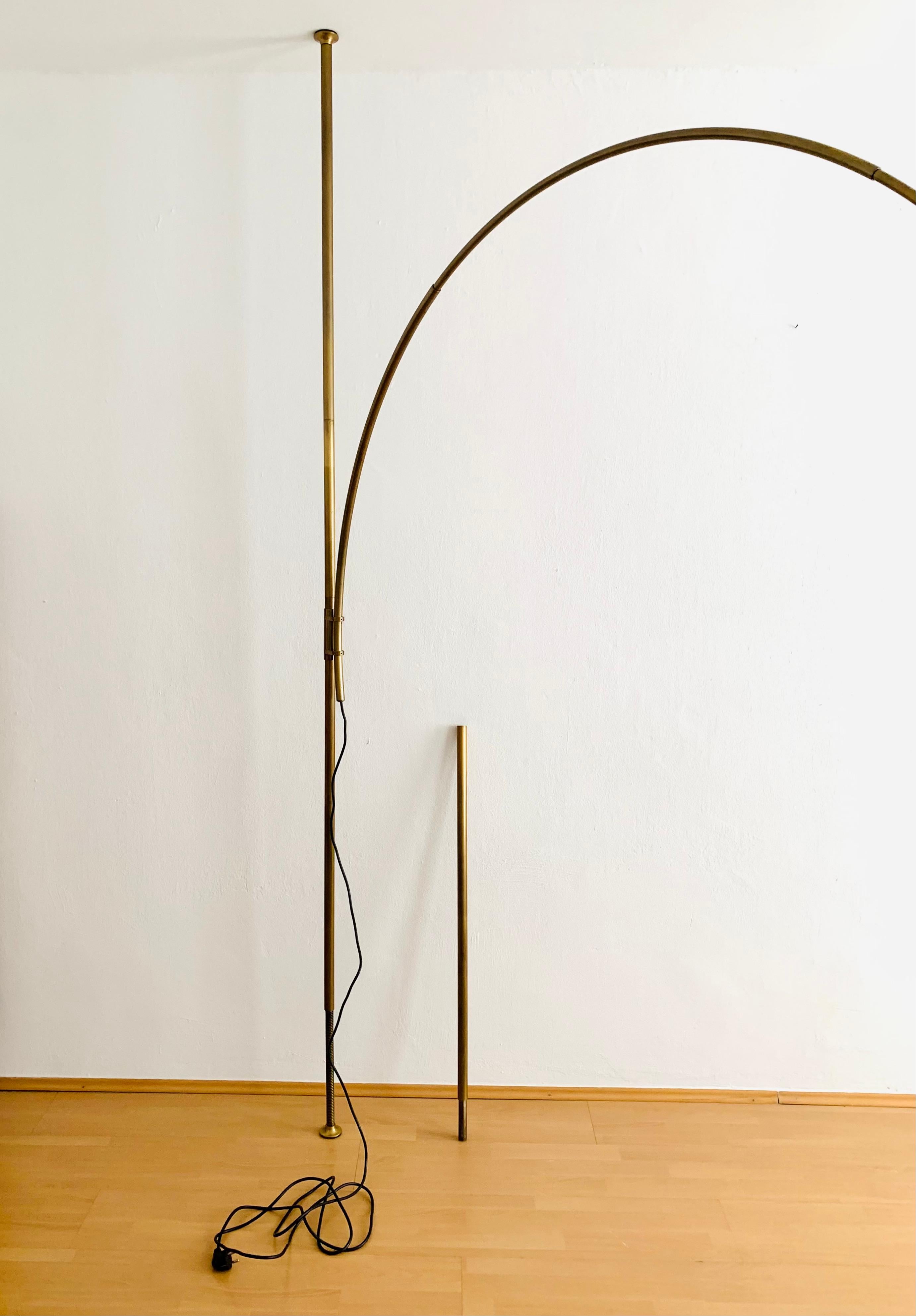 Amazing Adjustable Arc Floor Lamp by Florian Schulz For Sale 13