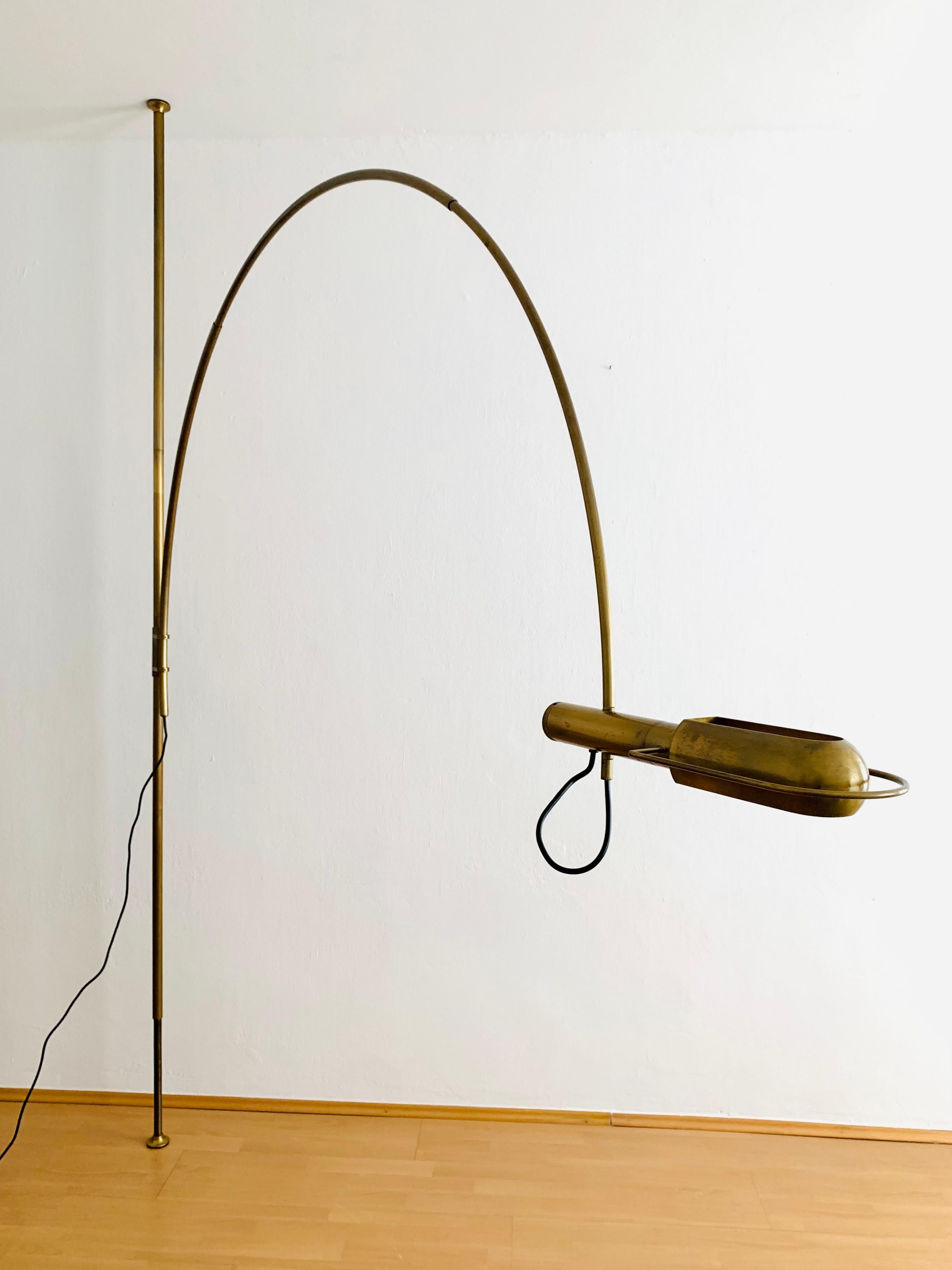 Mid-Century Modern Amazing Adjustable Arc Floor Lamp by Florian Schulz For Sale