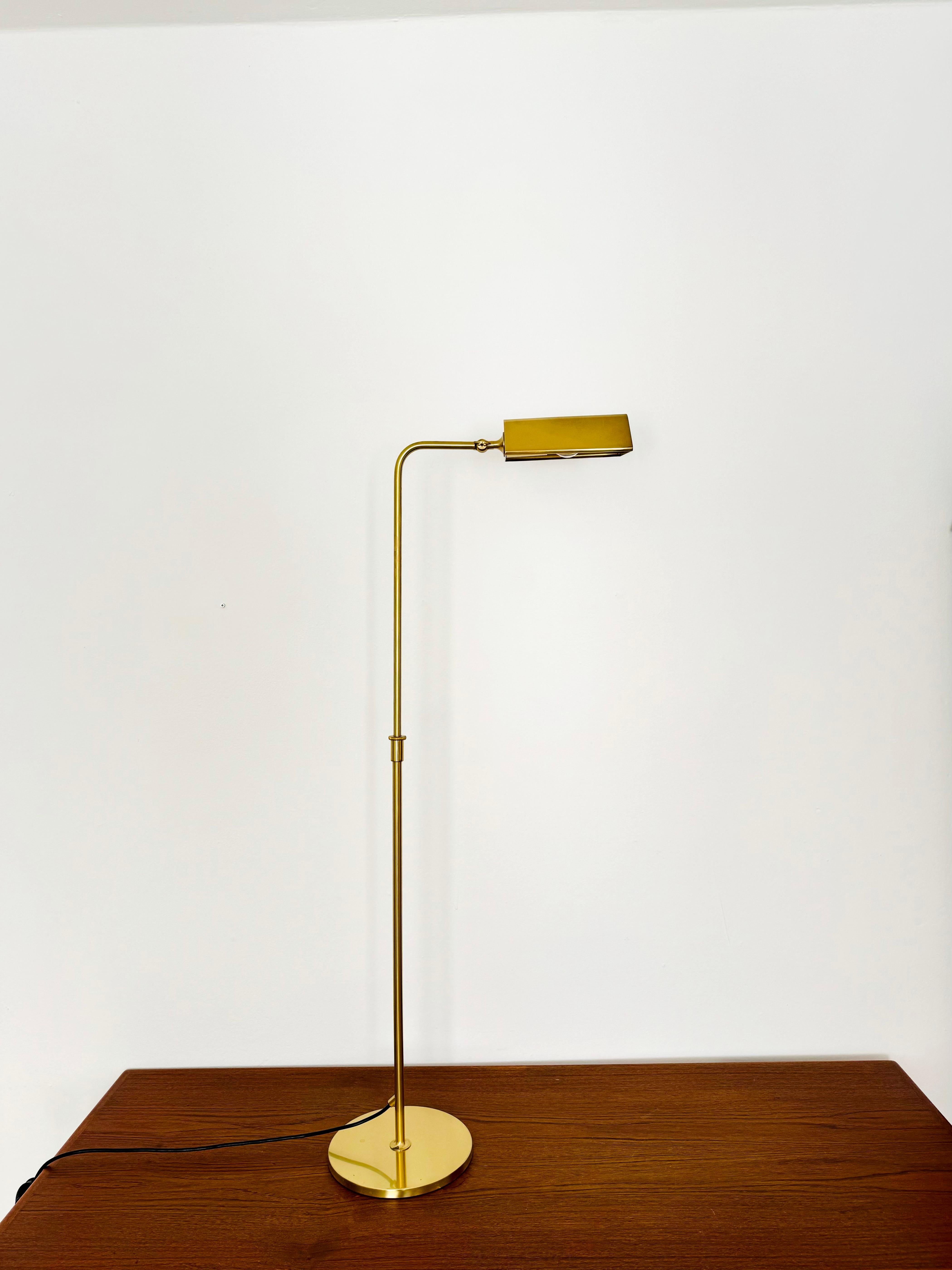 Mid-Century moderno Incredibile lampada da terra ad arco regolabile di Florian Schulz in vendita