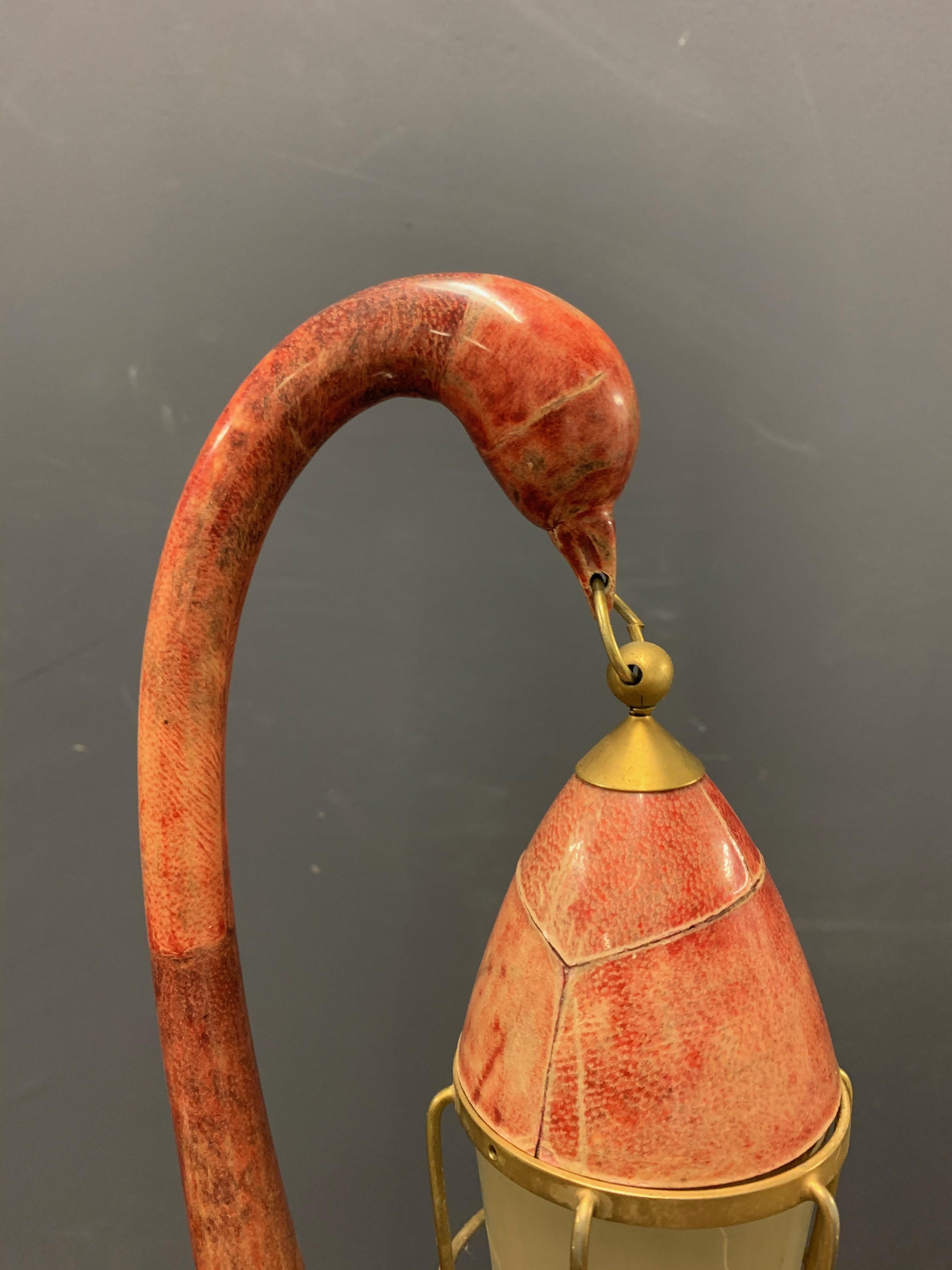 Amazing Aldo Tura Swan Table Lamp For Sale 3