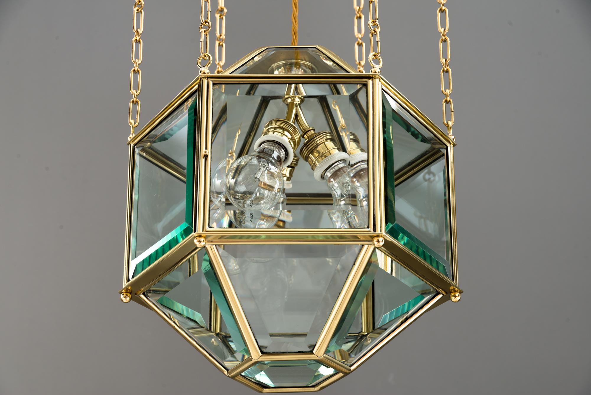 Early 20th Century Amazing and Big Chandelier with Original Cut Glasses, Vienna, circa 1910s