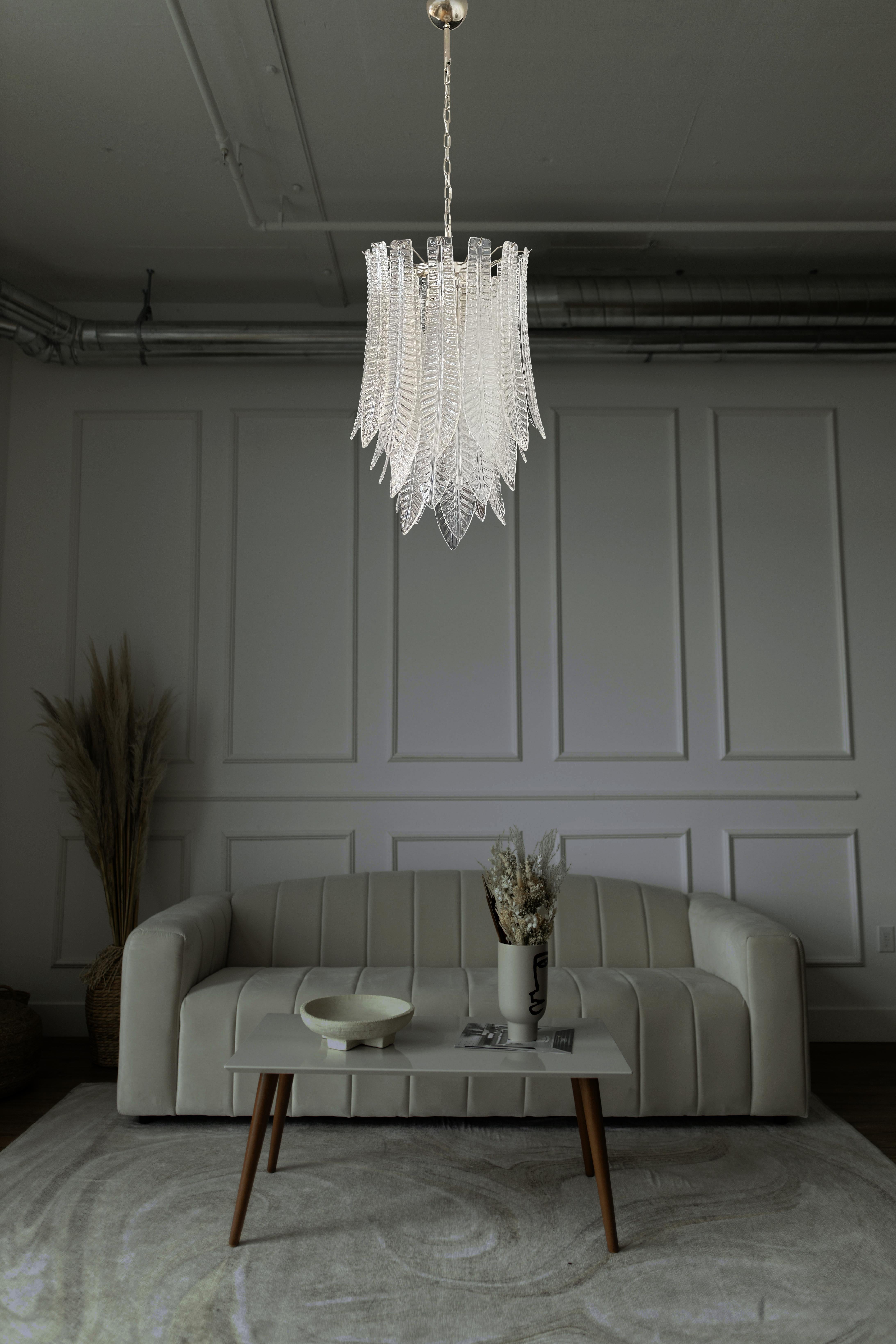 Incredibile ed enorme lampadario italiano in vetro di Murano Felci, 41 bicchieri in vendita 8