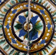 Incredibile e raro pannello del XVI secolo  Composizione moresca