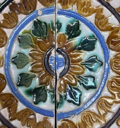 Asombroso y raro panel del siglo XVI  Composición morisca