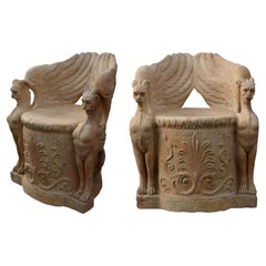 Amazing and Unique ORIGINAL ANCIENT TERRACOTTA SEAT BY MANIFATTURA DI SIGNA