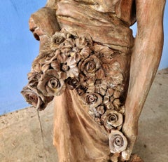 AMAZING and UNIQUE TUSCAN TERRACOTTA SPRING STATUE began 1900