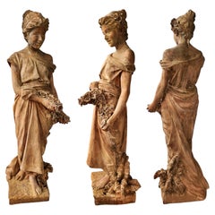 AMAZING and UNIQUE TUSCAN TERRACOTTA SPRING STATUE began 1900