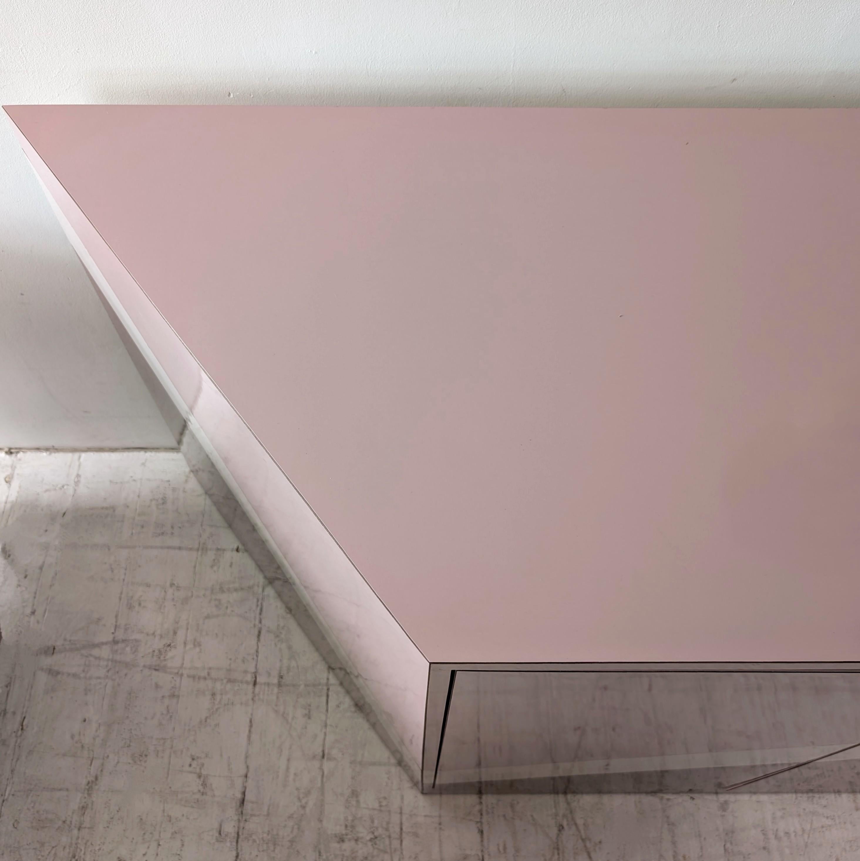 Etonnant buffet postmoderne vintage zig Zag en forme de trapèze angulaire, USA 1980s en vente 6