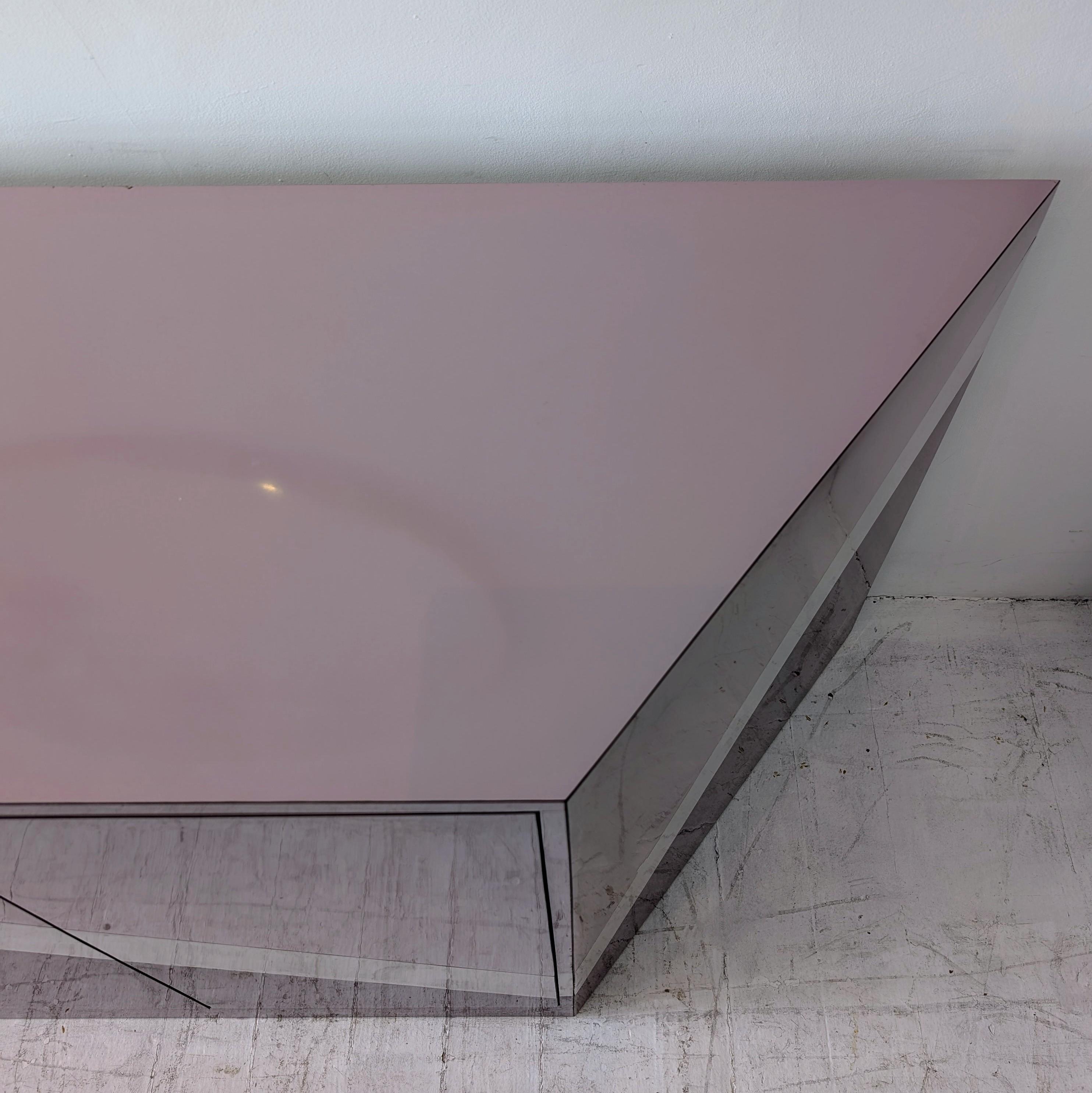 Etonnant buffet postmoderne vintage zig Zag en forme de trapèze angulaire, USA 1980s en vente 8