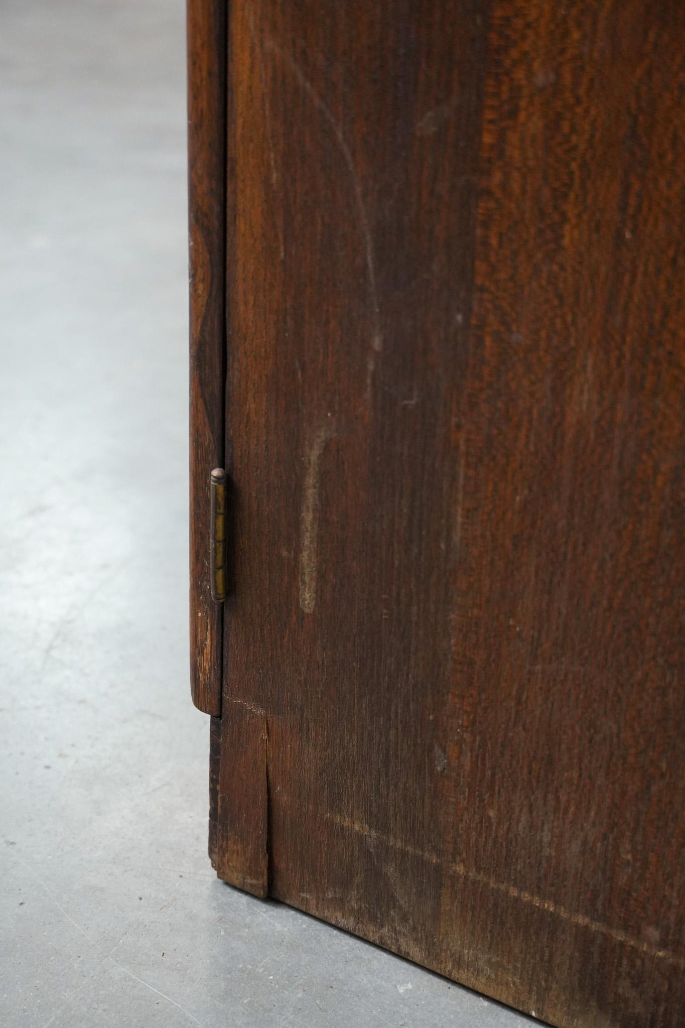 Increíble armario antiguo de archivo / notario de roble en venta 9