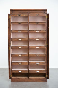 Amazing antique archive cabinet / notary cabinet made of oak