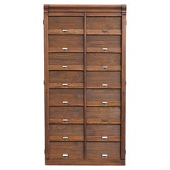 Amazing antique archive cabinet / notary cabinet made of oak