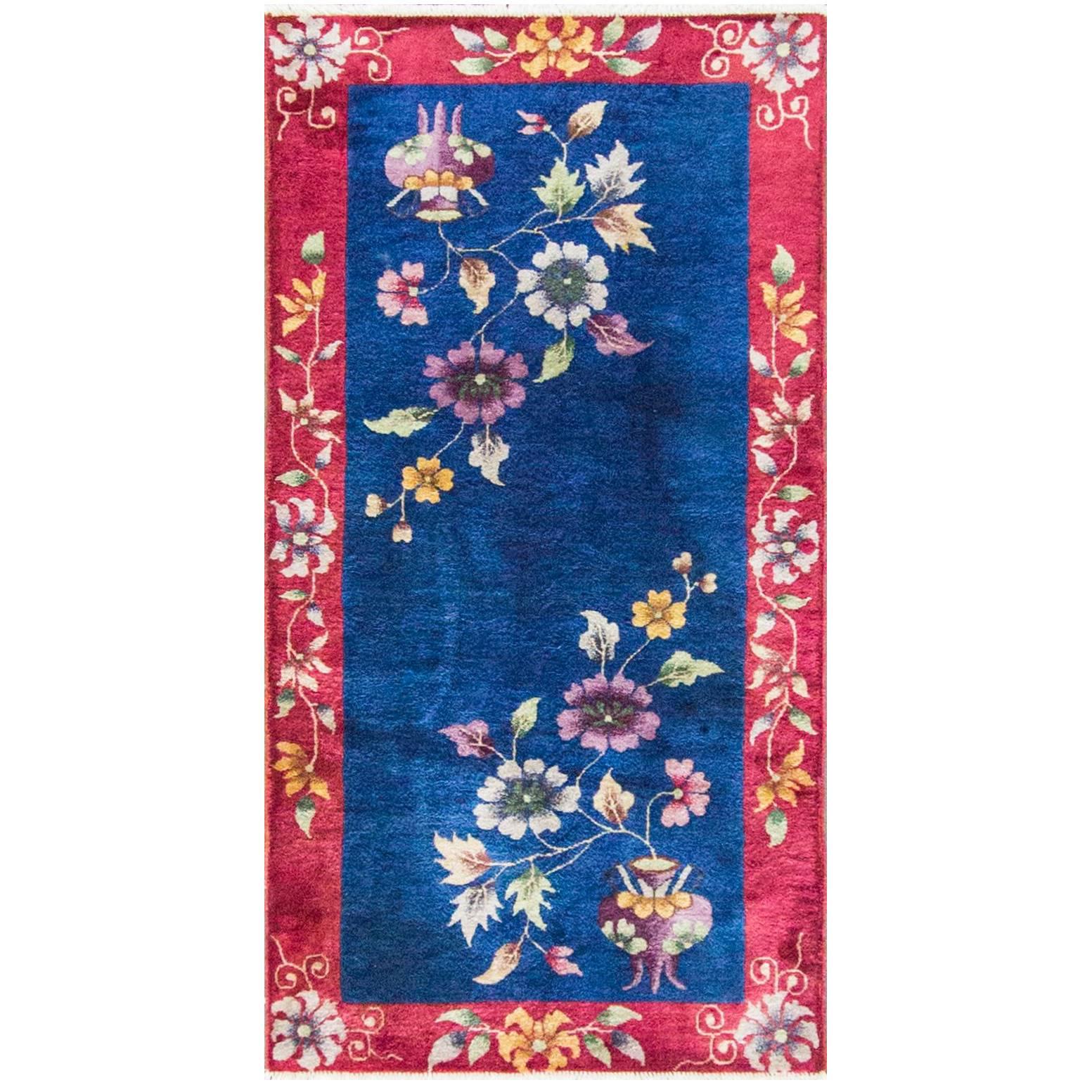  Antique Art Deco Chinese Rug For Sale