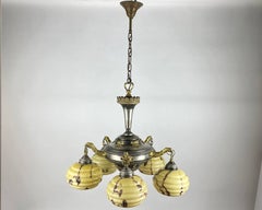 Amazing Antique Chandelier  5 Glass Plafond Ceiling Lighting
