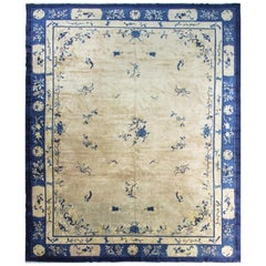 Amazing Antique Chinese Peking Carpet, Deco Design