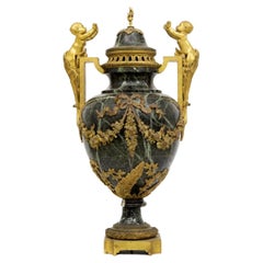 Amazing Used Italian Large Lidded Cassolet Vase, 19th Century