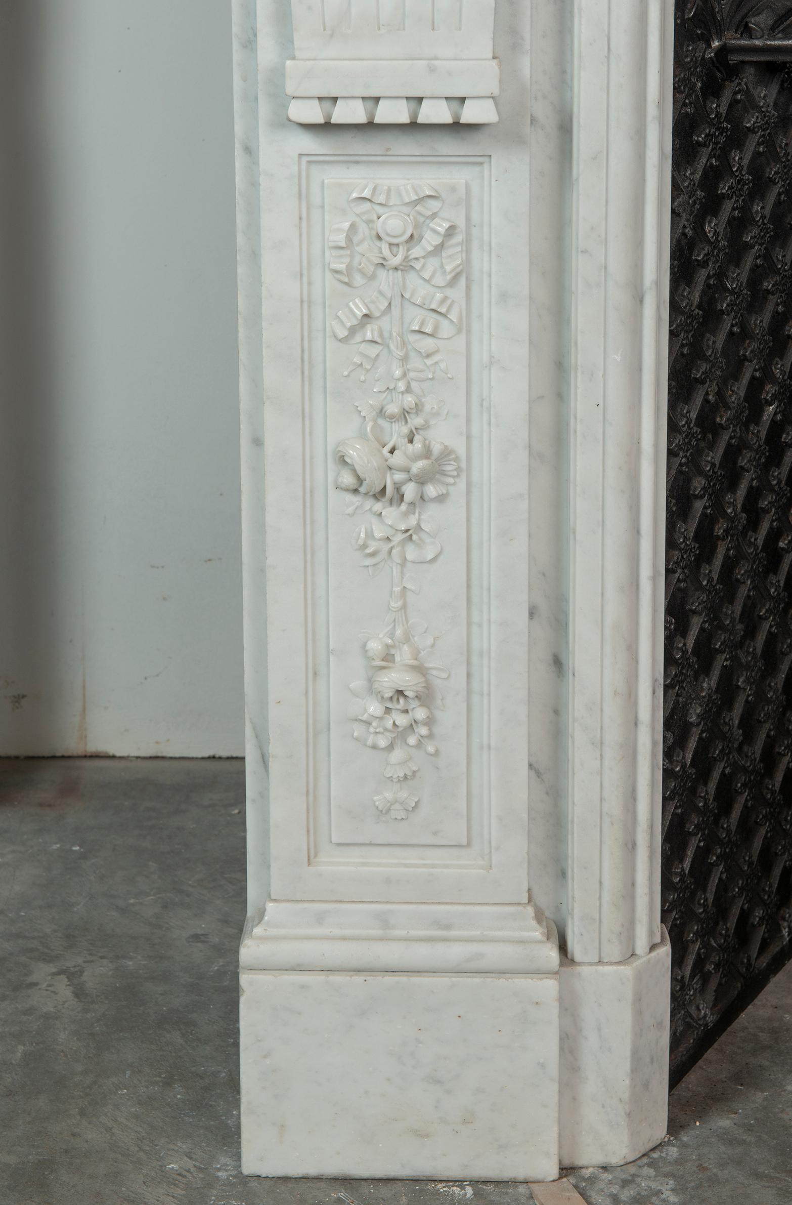 Amazing Antique Louis XVI Fireplace Mantel For Sale 3