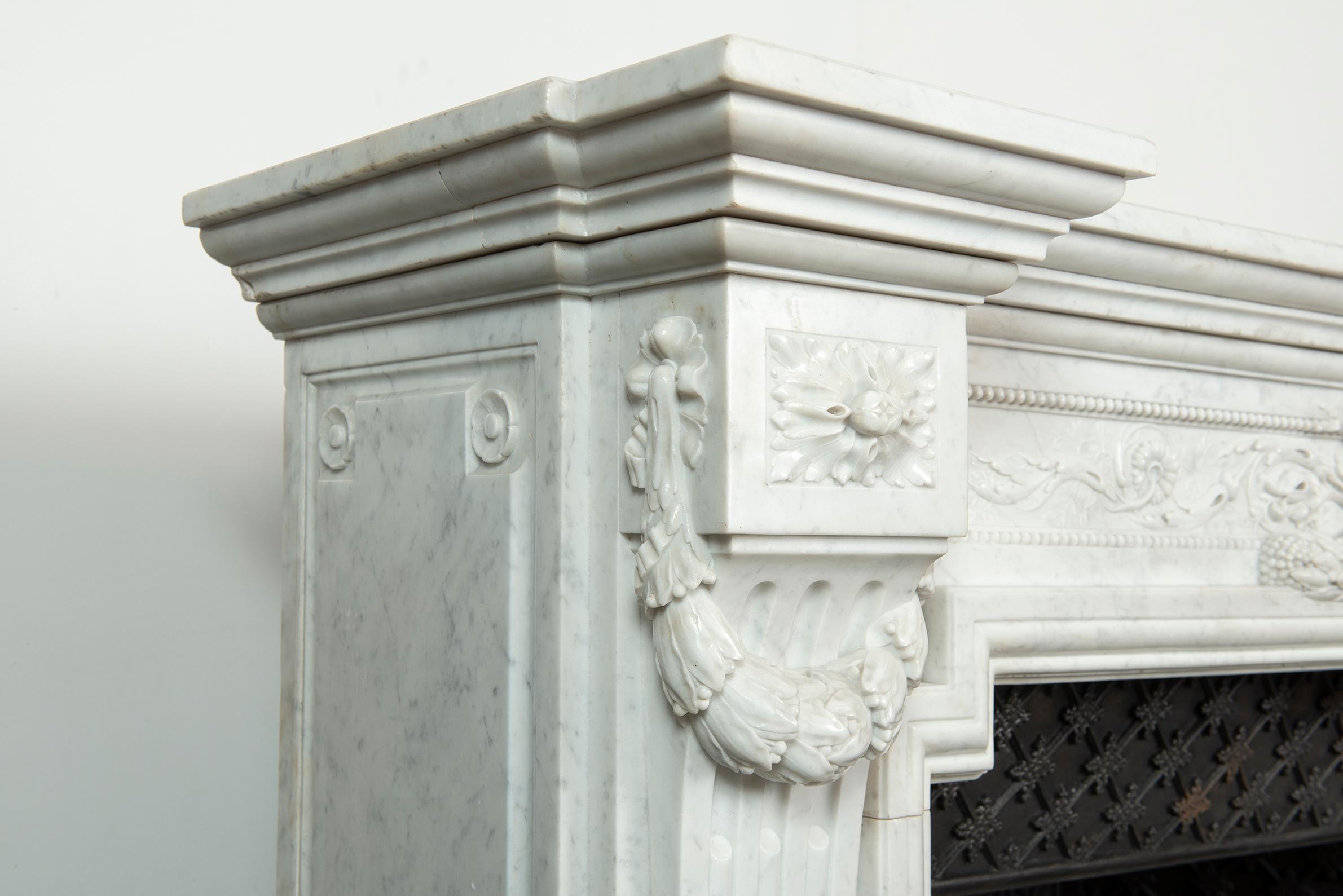 Amazing Antique Louis XVI Fireplace Mantel For Sale 4