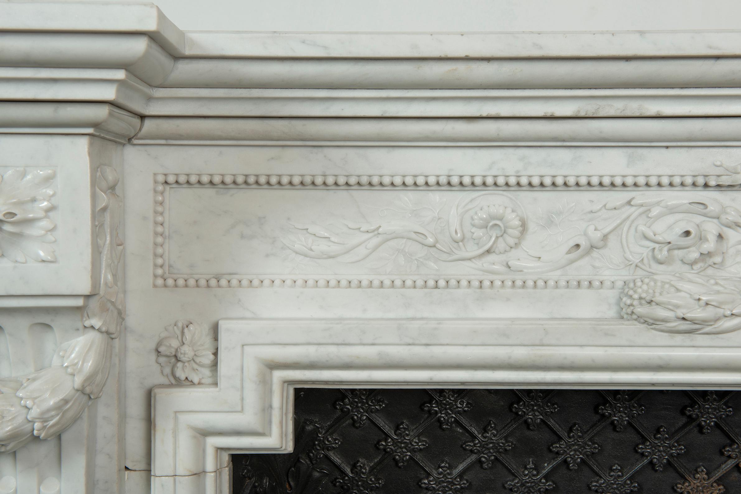 Amazing Antique Louis XVI Fireplace Mantel For Sale 5