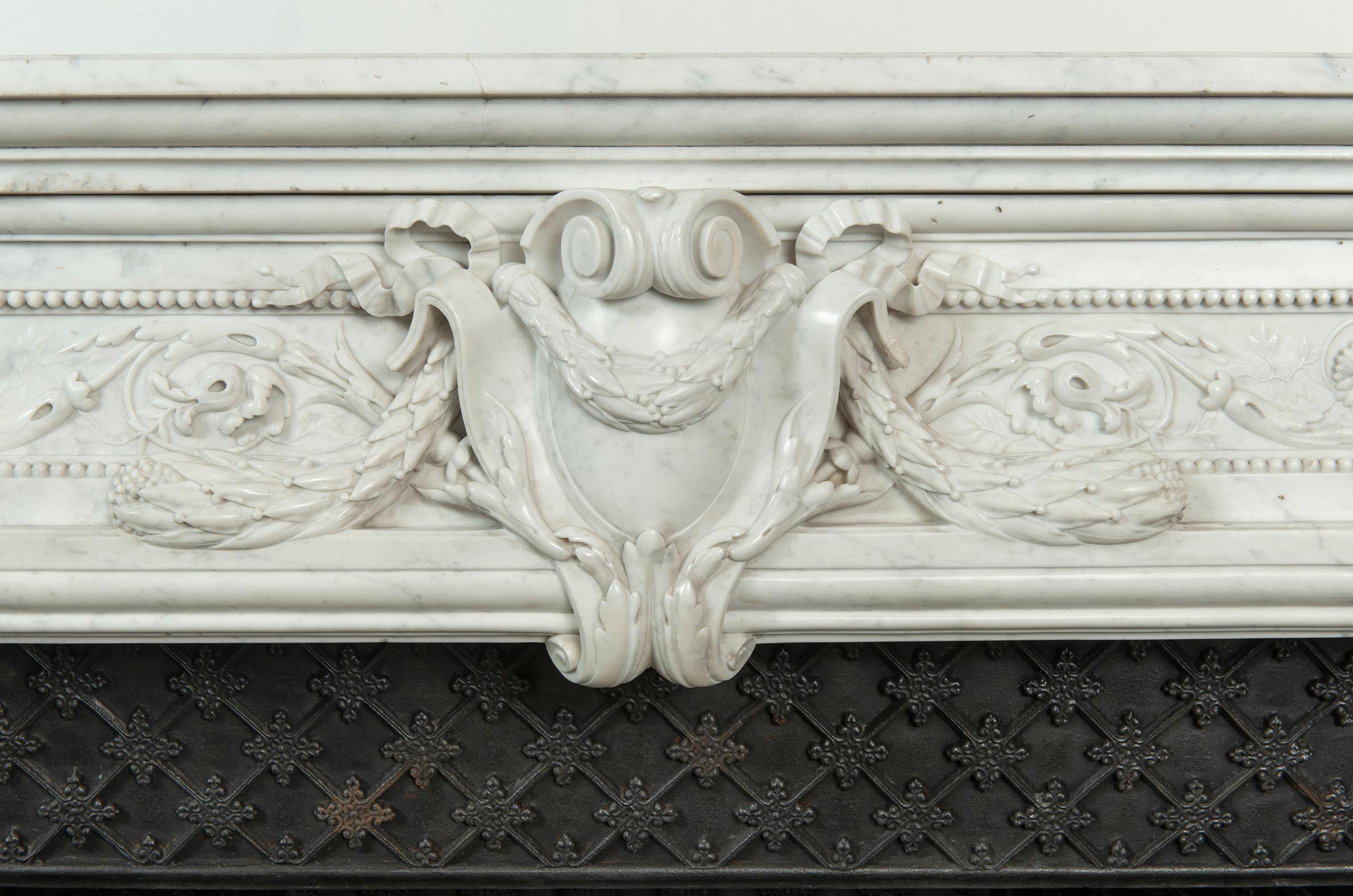 Amazing Antique Louis XVI Fireplace Mantel For Sale 6