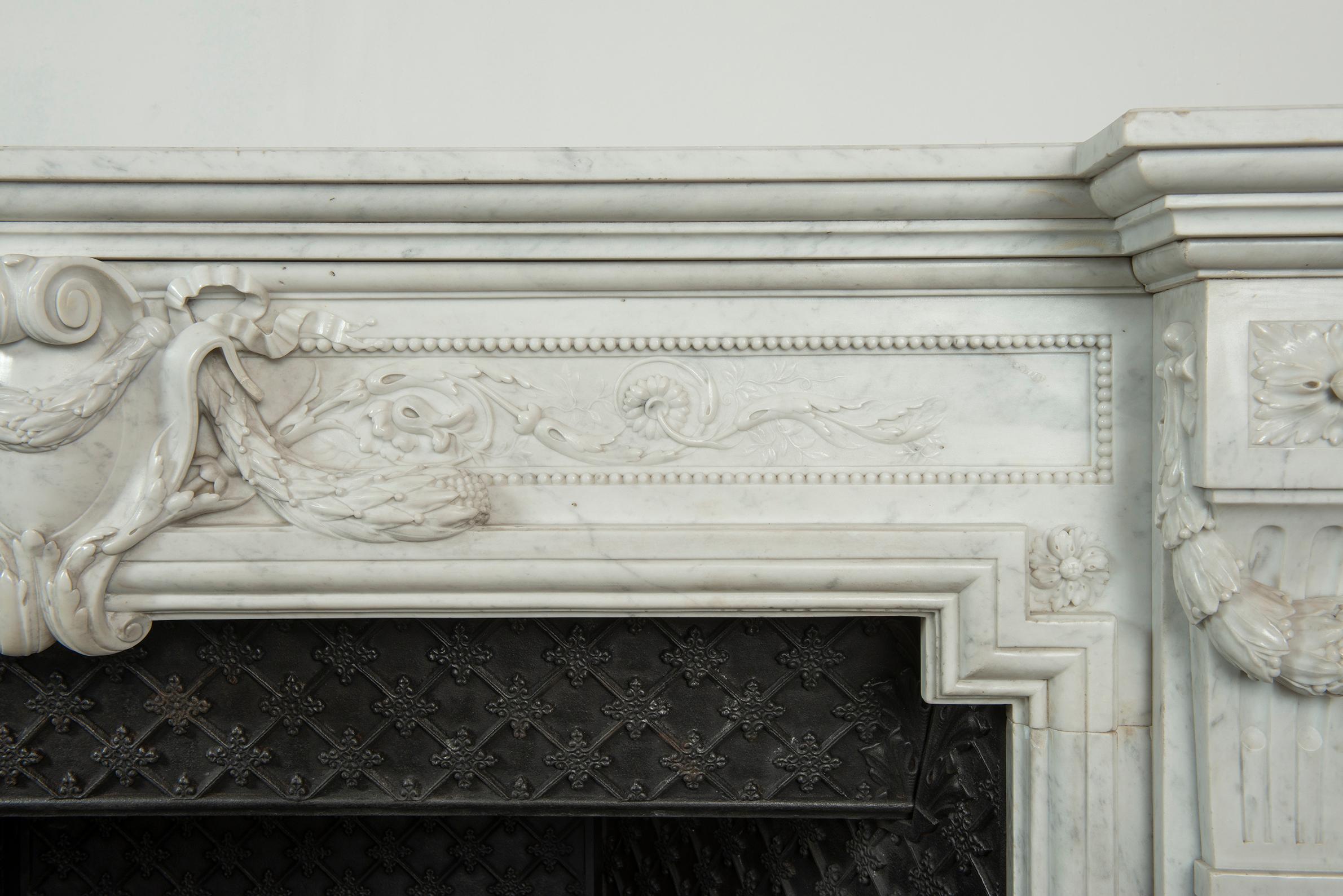 Amazing Antique Louis XVI Fireplace Mantel For Sale 7
