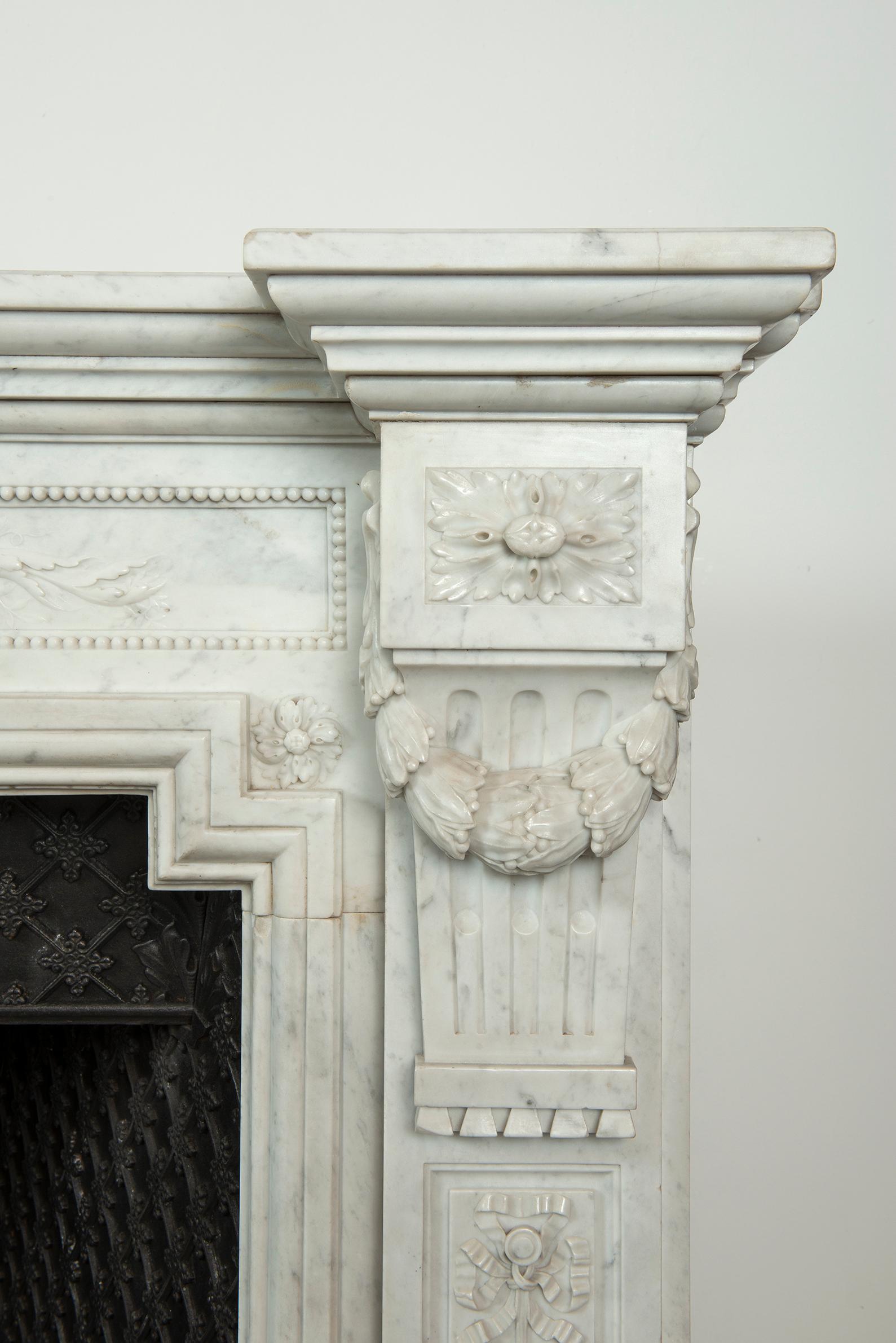 Amazing Antique Louis XVI Fireplace Mantel For Sale 8