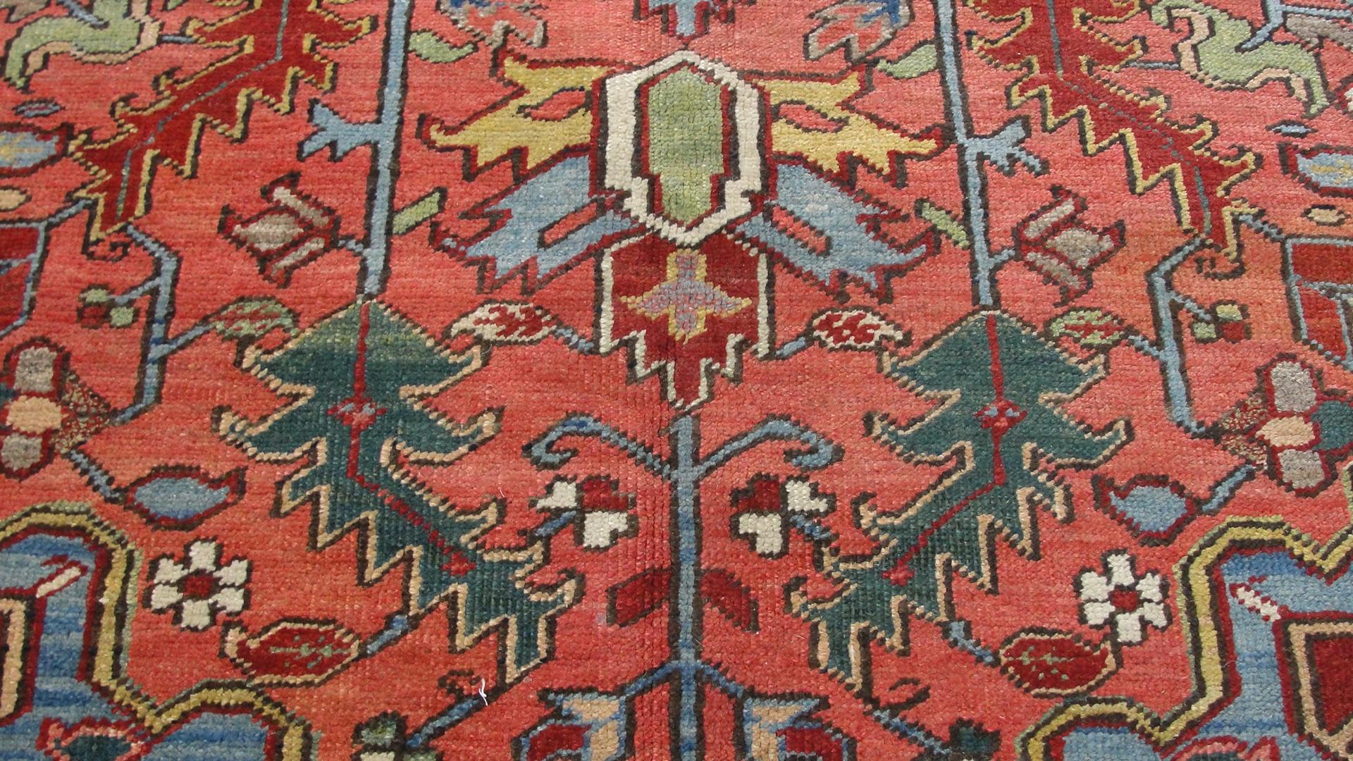 Heriz Serapi Amazing Antique Persian Heriz Carpet