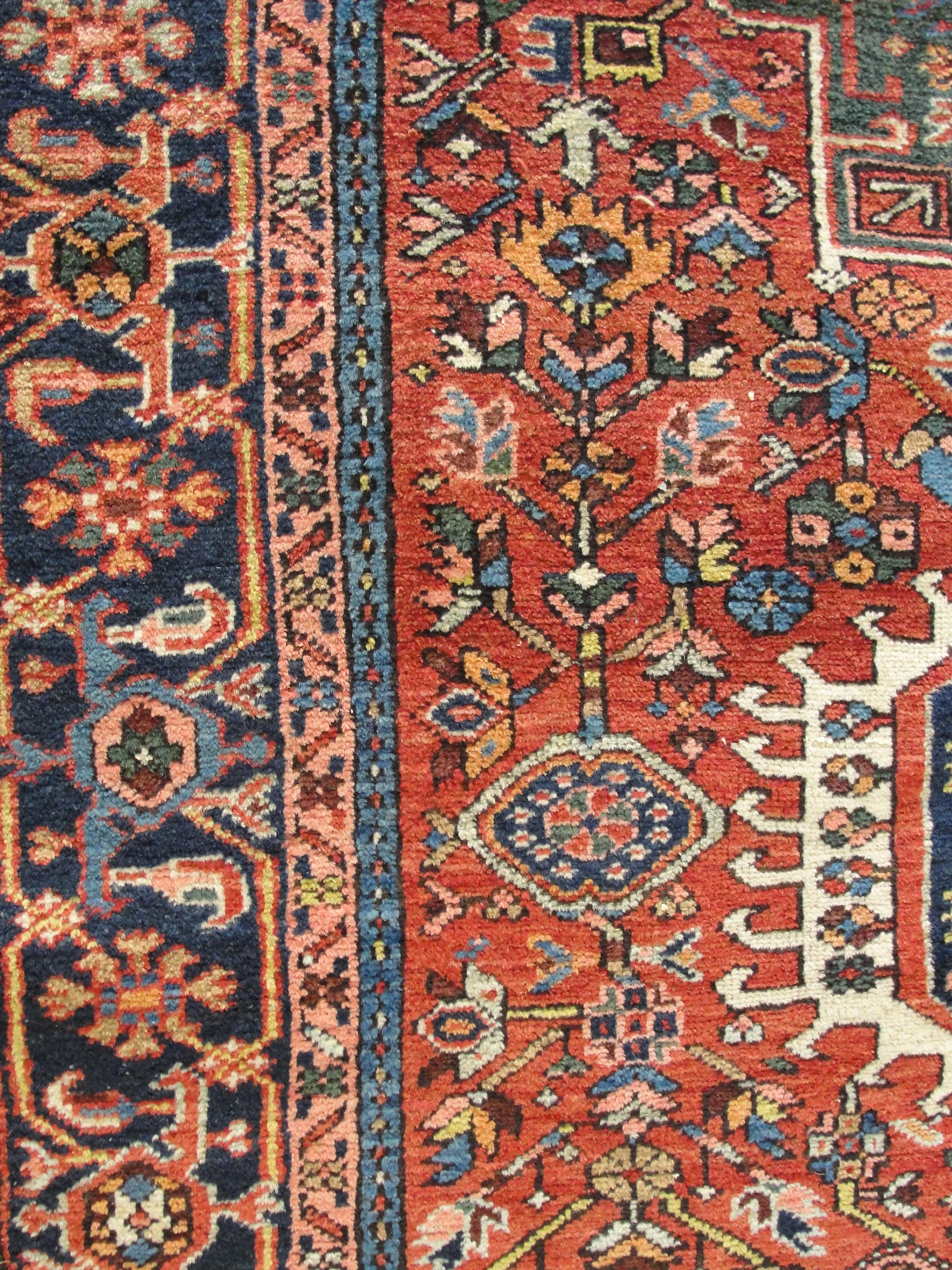 Antique Persian Karajah/Heriz/Serapi Rug, 4'10