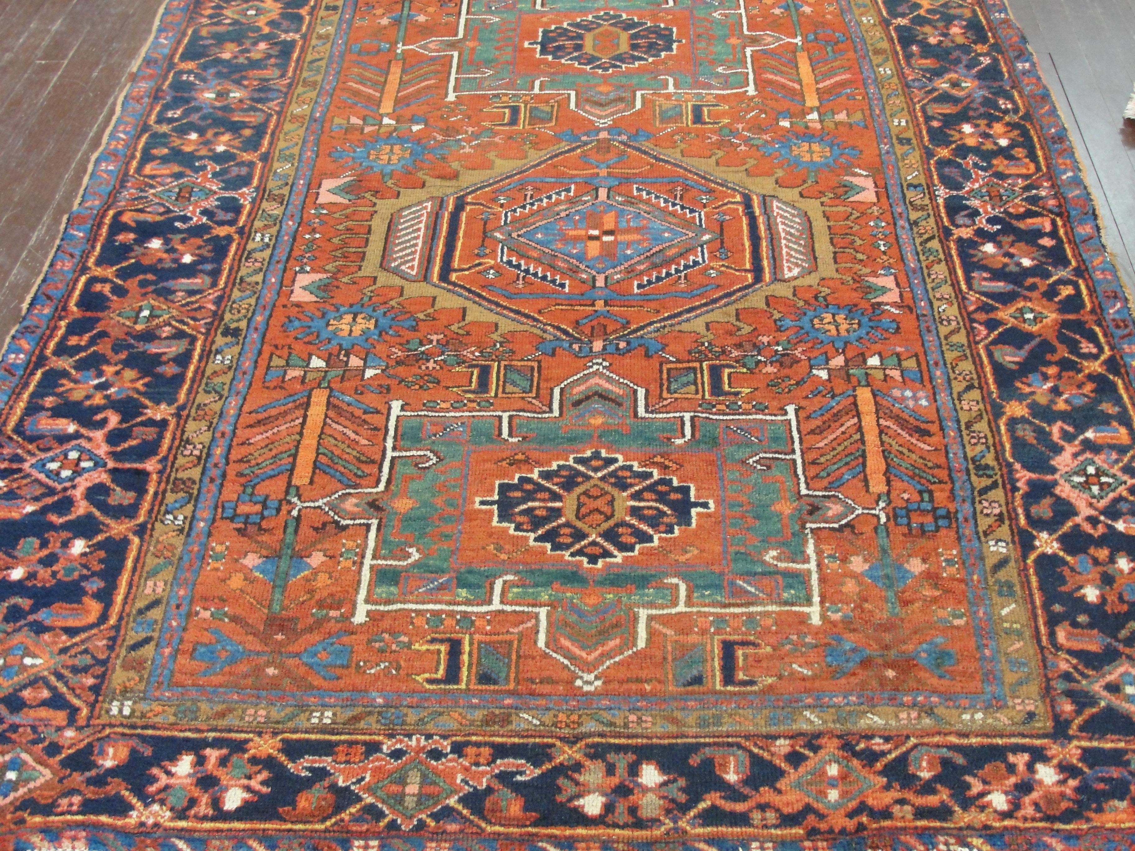  Antique Persian Karajah Rug, Amazing colors. 1