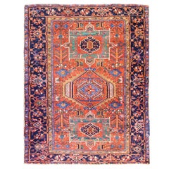  Antique Persian Karajah Rug, Amazing colors.
