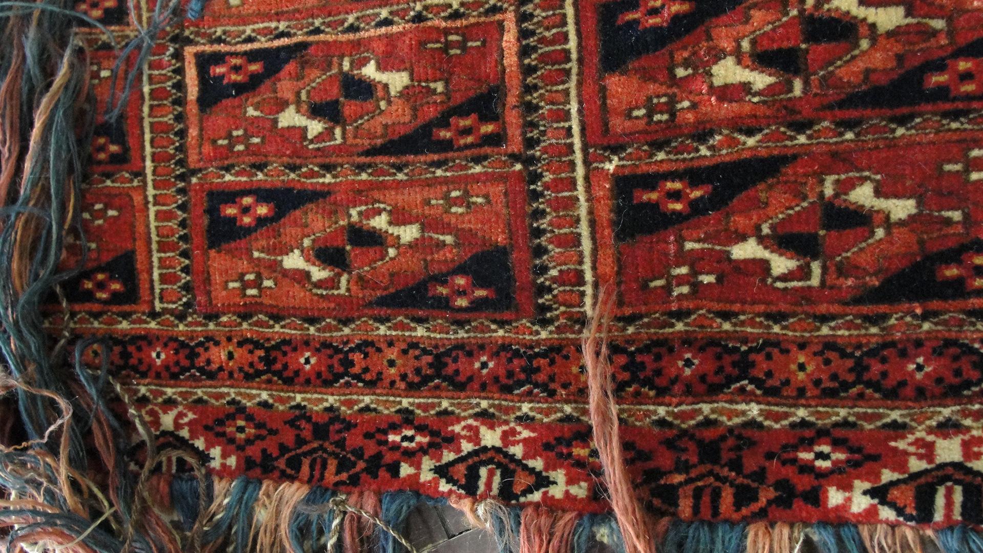 Centrasiatique  Antique Turkoman Torba Bag Face, Free Shipping en vente