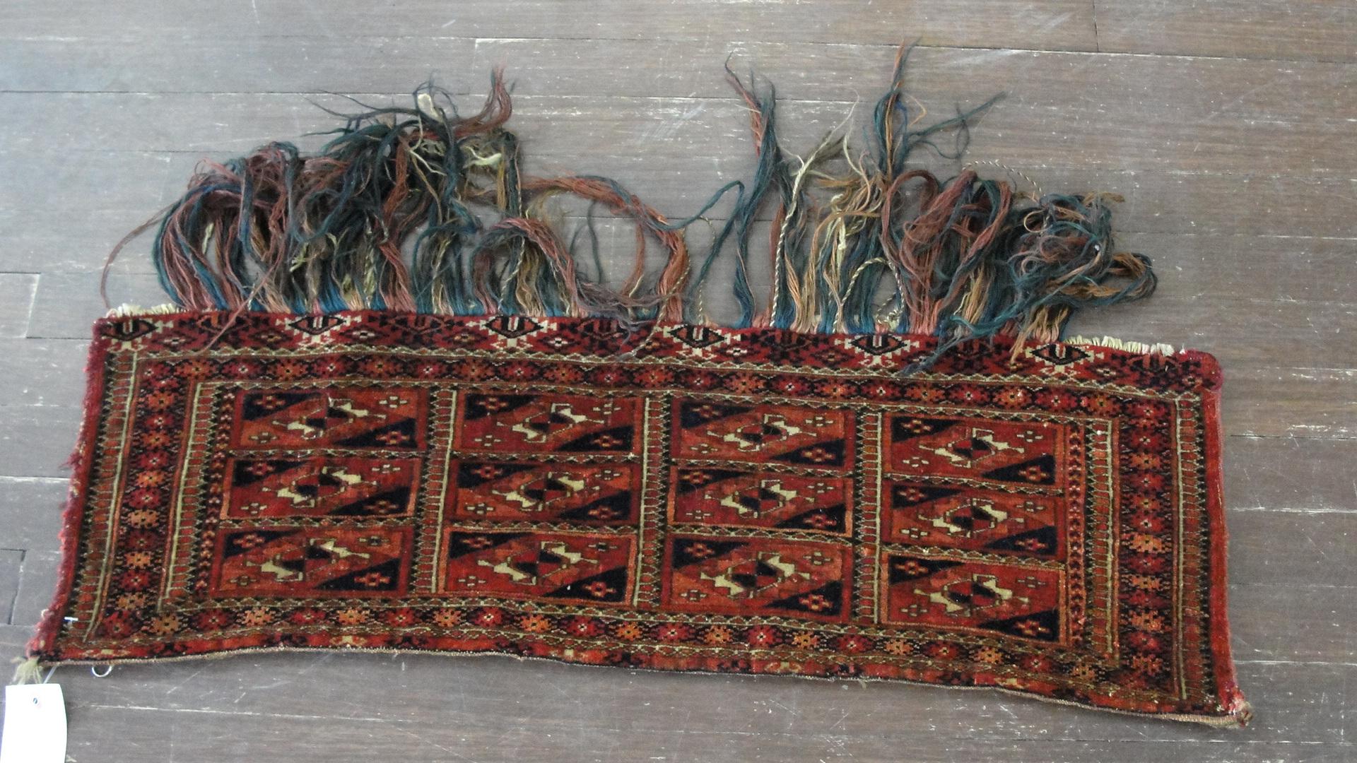 Noué à la main  Antique Turkoman Torba Bag Face, Free Shipping en vente