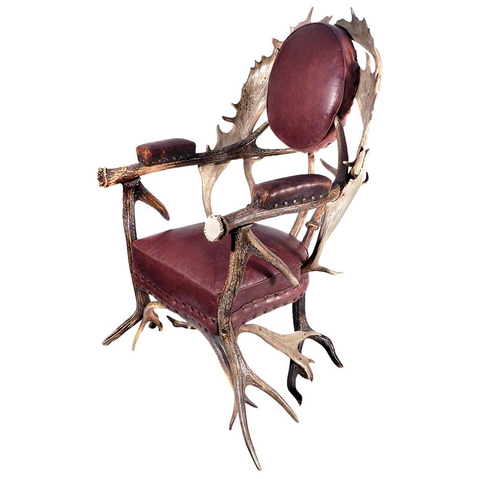 Amazing Antler Armchair For Sale