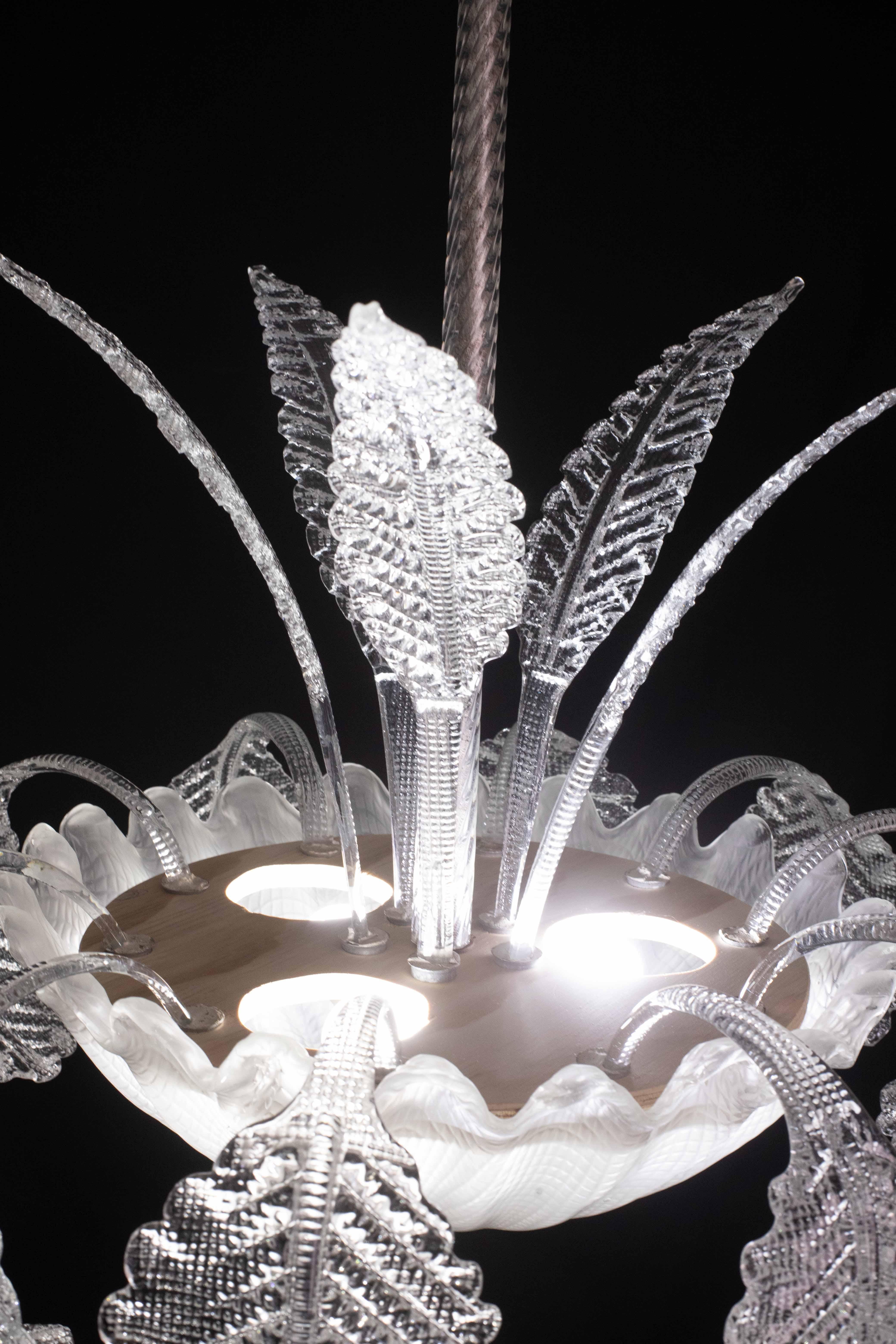Erstaunlicher Art Decò, Barovier & Toso Kronleuchter, Murano Glas, 1950er Jahre im Zustand „Gut“ im Angebot in Roma, IT