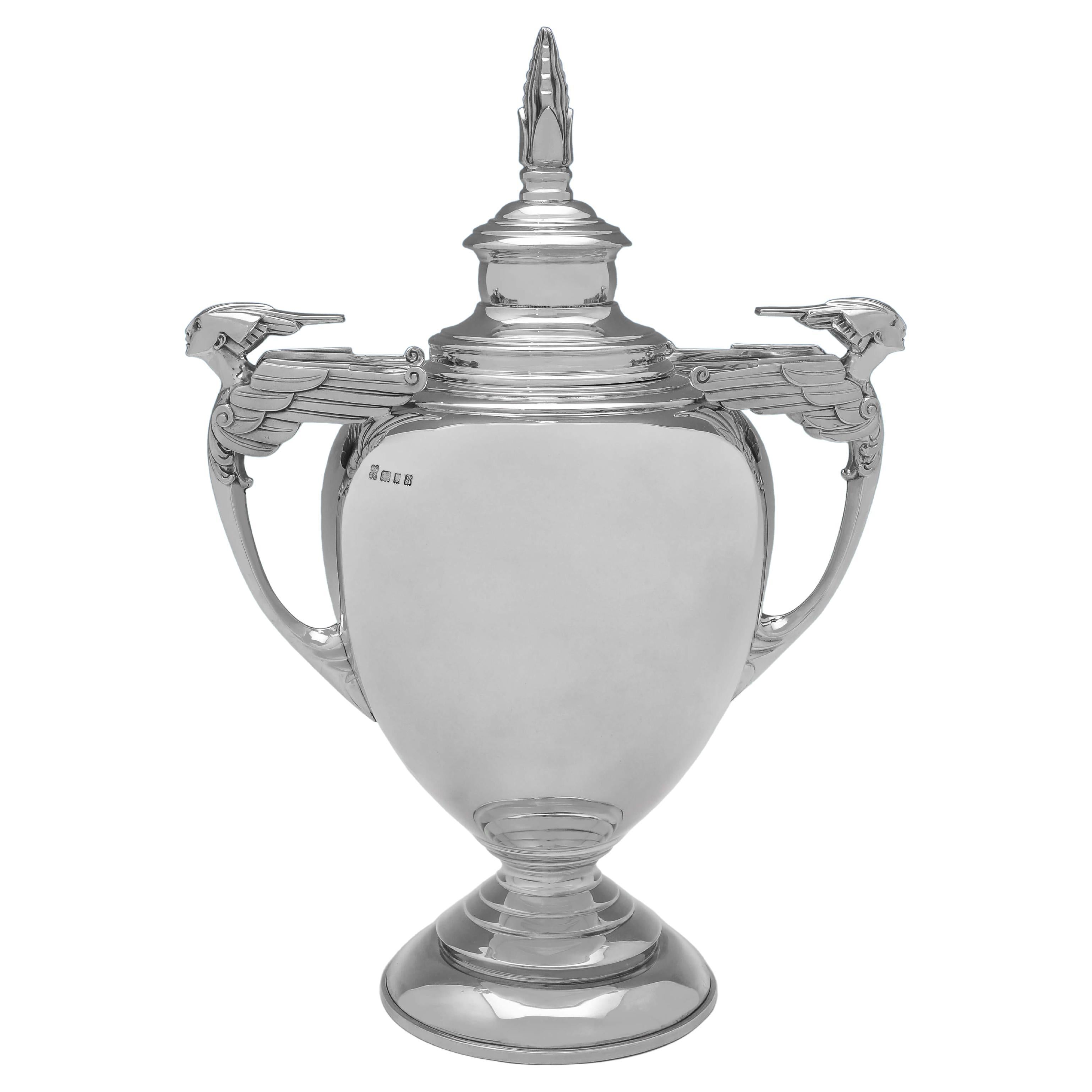 Amazing Art Deco Period Sterling Silver Trophy - Hallmarked in 1931 For Sale