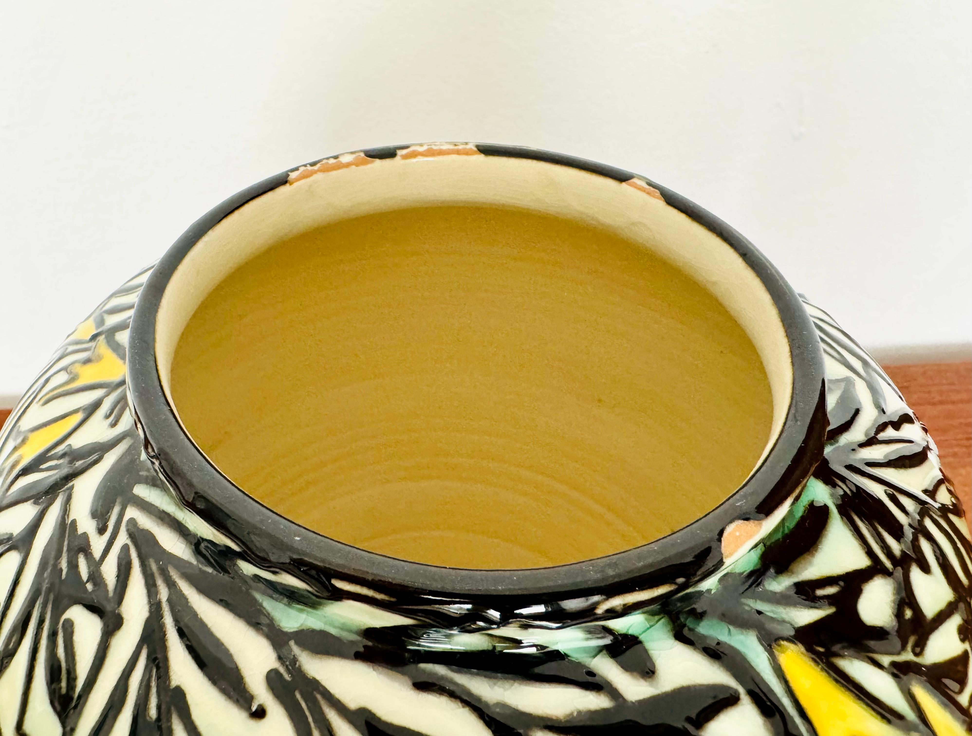 Incroyable vase en céramique Art déco du professeur Max Laeuger en vente 3