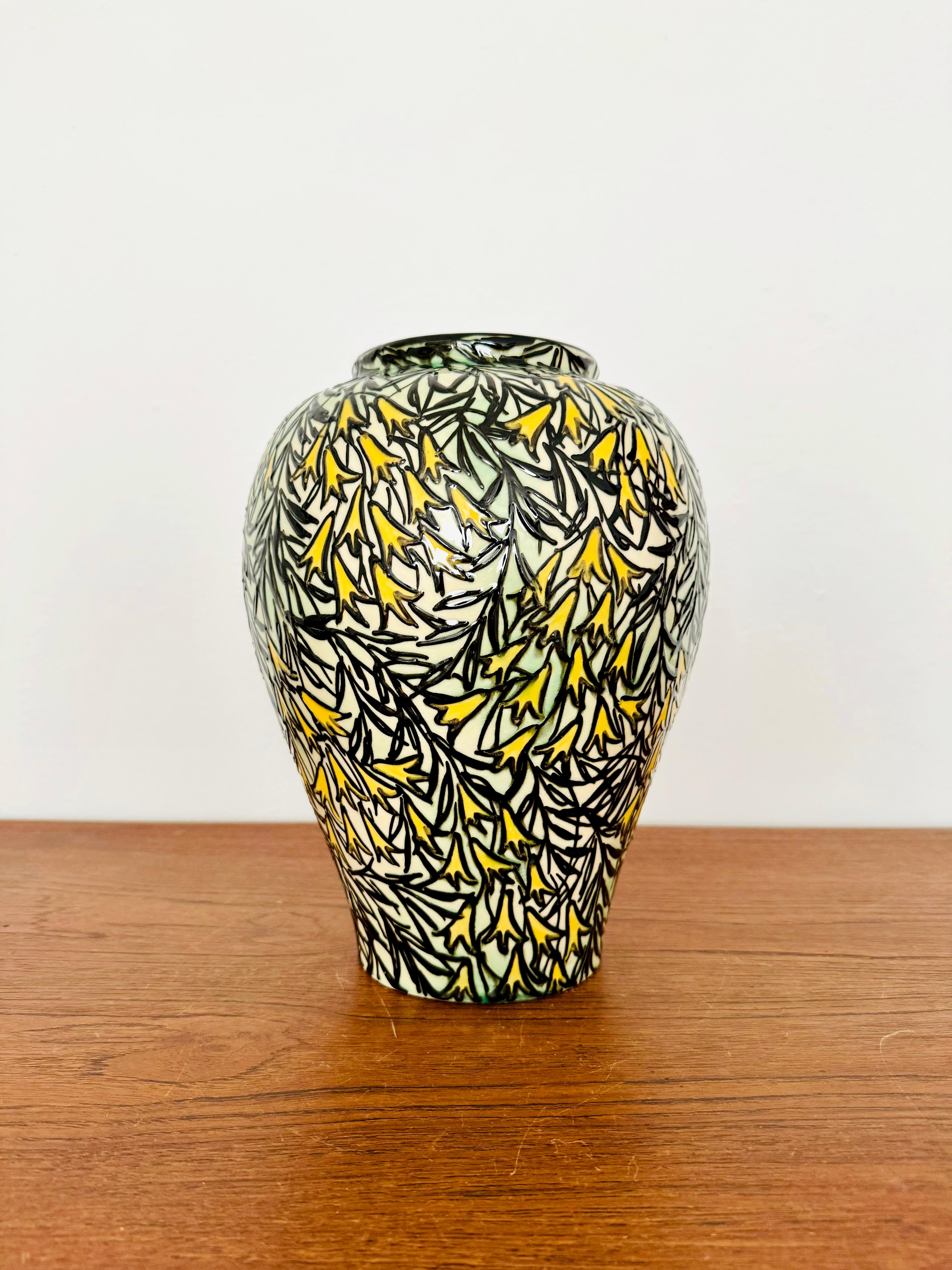Incroyable vase en céramique Art déco du professeur Max Laeuger Bon état - En vente à München, DE