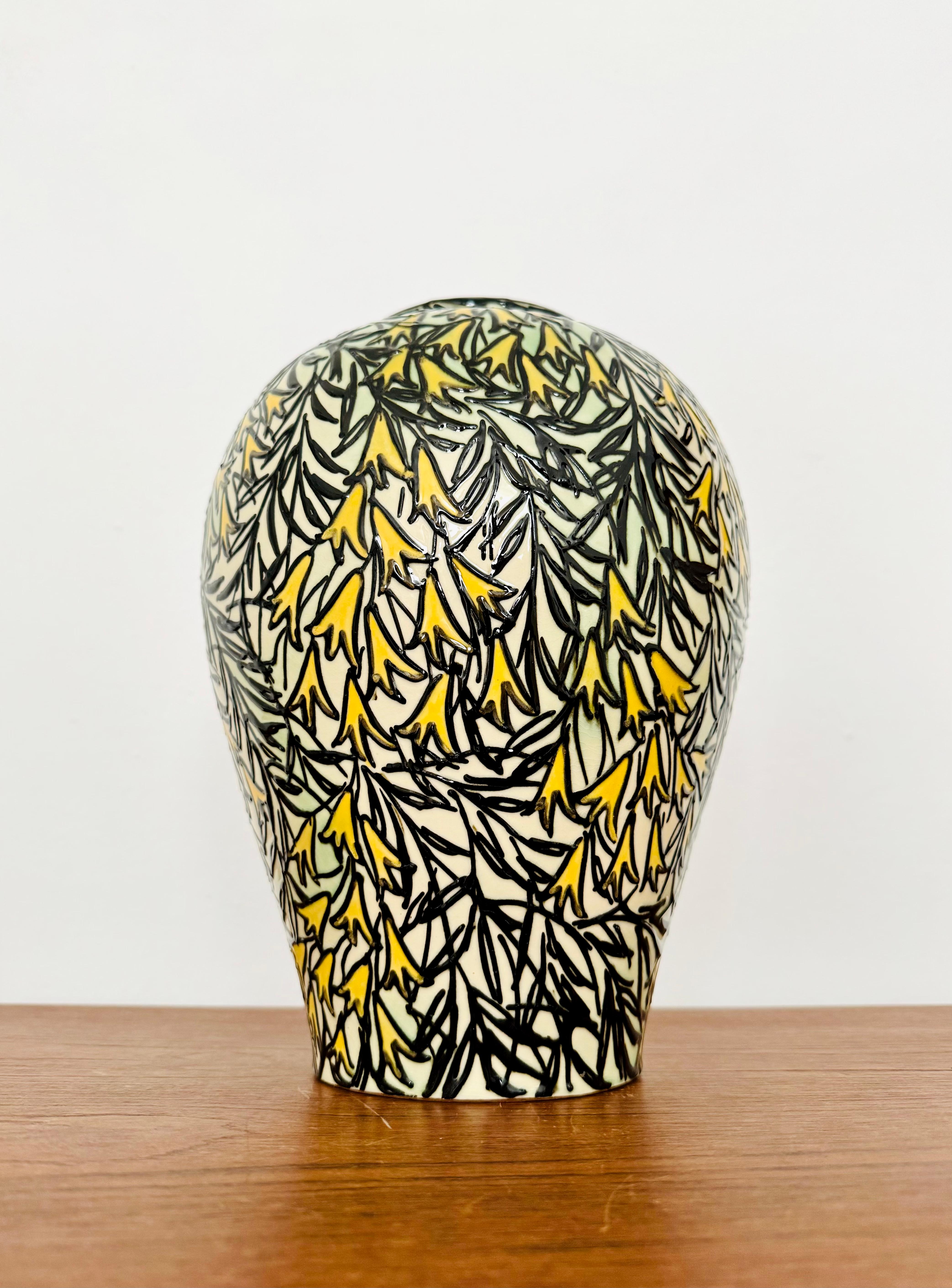 Céramique Incroyable vase en céramique Art déco du professeur Max Laeuger en vente
