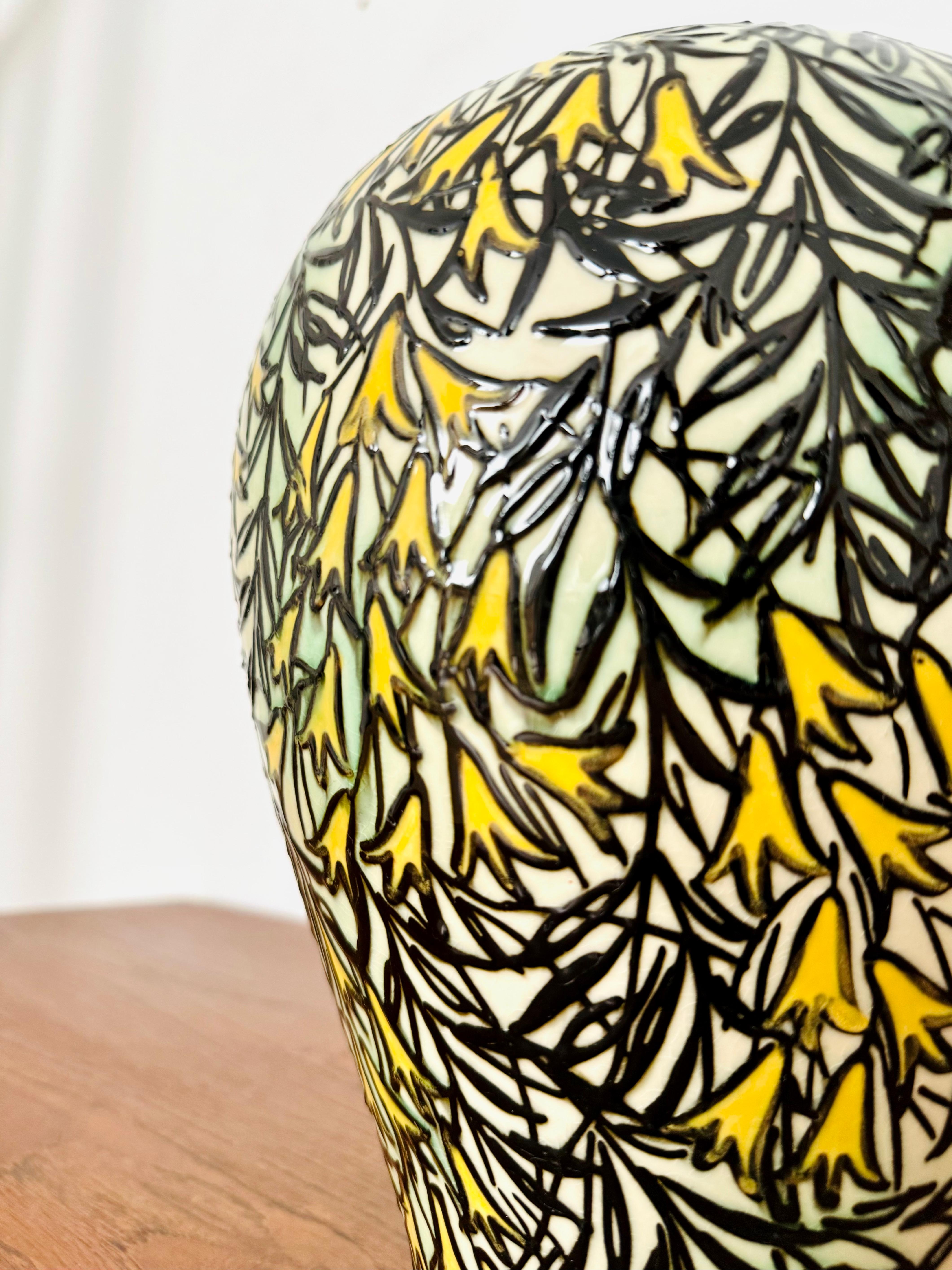 Incroyable vase en céramique Art déco du professeur Max Laeuger en vente 2